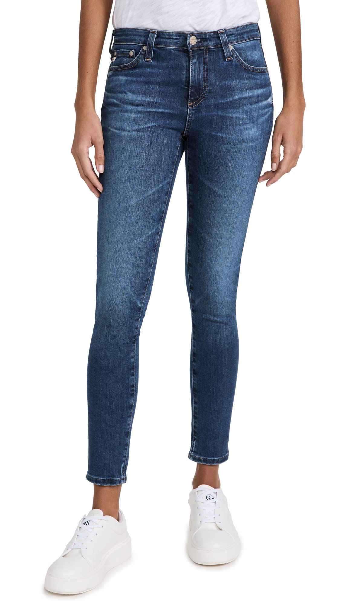 AG Adriano Goldschmied Women's High-Rise Ankle Jeans - Stretchy Skinny Leggings for Everyday Comfort | Perfect for Work, Travel & Casual Outfits