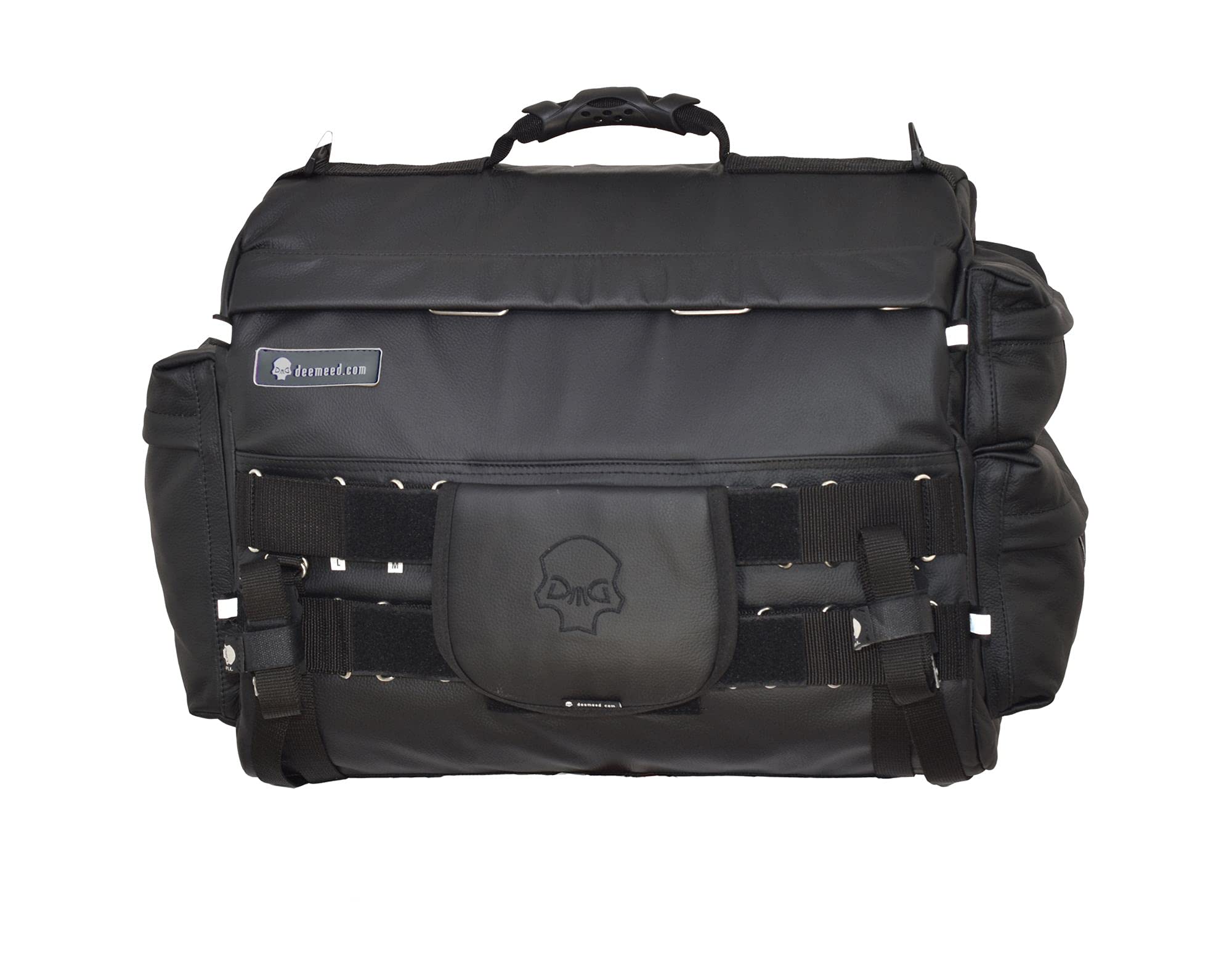 Waterproof Motorcycle Sissy Bar Bag - 14.5-19.8 Gallon Capacity Travel Luggage for Harley, Cruiser & Touring Bikes | Italian Leather Durable Storage | Perfect for Road Trips & Adventure Riding