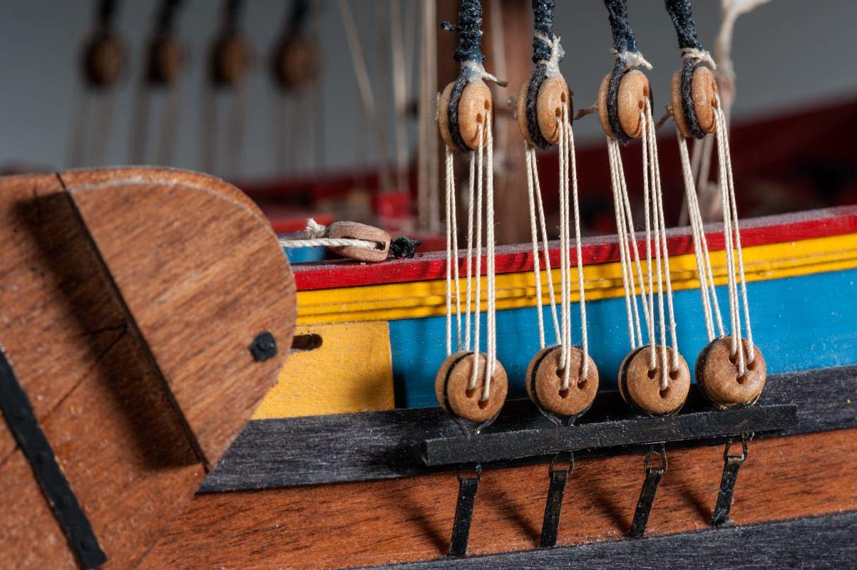 Dusek Dutch Statenjacht Wooden Model Ship Kit D023 - 1:48 Scale Model Boat for Collectors & Hobbyists - Perfect for Home Decor, Gifts & DIY Shipbuilding Projects