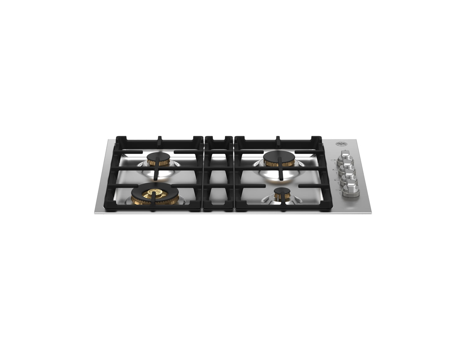 Bertazzoni MAST304QBXT 30-Inch Drop-In Gas Cooktop with 4 Brass Burners - Premium Stainless Steel for Modern Kitchens | Perfect for Home Chefs & Entertaining