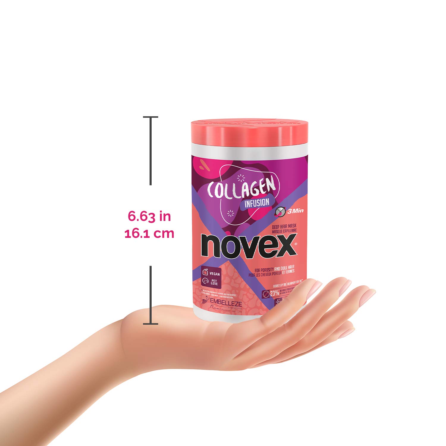 NOVEX Hair Care Set - Shampoo 10.1oz, Conditioner 10.1oz & Hair Mask 35oz - Sulfate Free, Moisturizing & Repairing for Dry, Damaged Hair - Perfect for Daily Use & Salon Quality Treatment at Home
