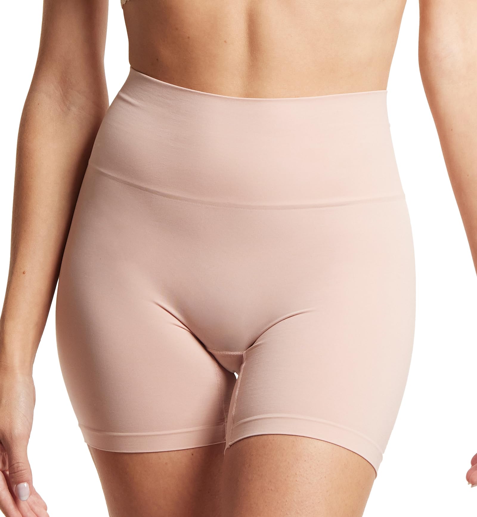 Hanky Panky Women's High-Rise Bike Shorts - Soft Cotton Boxer Shorts for Yoga, Workout & Lounge Wear