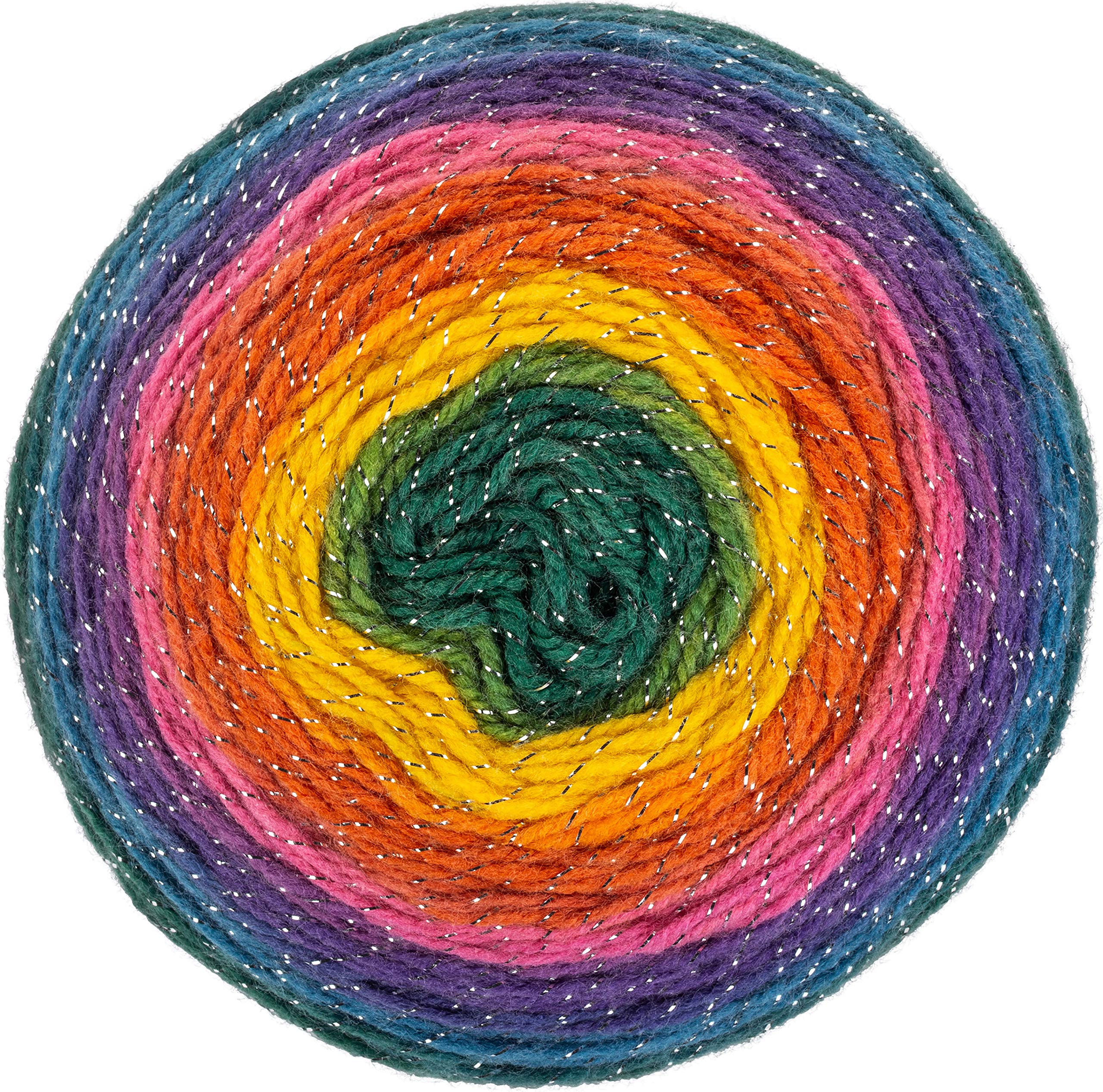 Red Heart Yarn Roll with It Sparkle-Kaleidoscope - Premium Glitter Yarn for Knitting & Crocheting - Perfect for Scarves, Hats, and DIY Crafts
