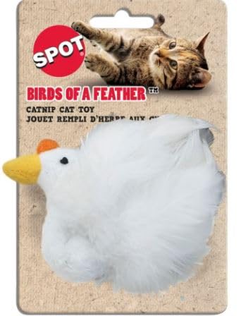 Ethical Pet 3 Pack Birds of a Feather Cat Toys - Colorful Feather Catnip Toys for Indoor Cats - Perfect for Playtime, Exercise & Bonding with Your Feline Friend