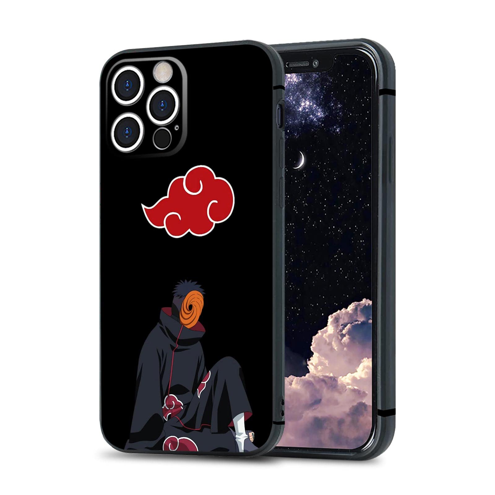 Obito Uchiha Akatsuki Cloud Tobi Anime Phone Case - Frosted Matte Silicone Cover for iPhone 11 - Perfect for Anime Fans & Manga Lovers (Gaming, Cosplay, Daily Use)
