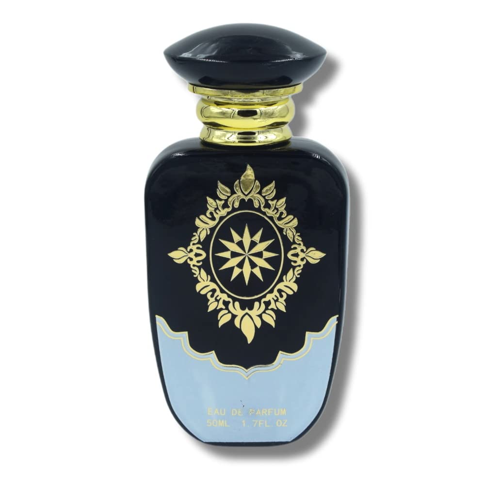 Luxury 50ml Refillable Perfume Bottle with Pump - Artwork Design Glass Bottle for Perfume, Essential Oils & Beauty Products | Travel, Gift & Home Fragrance Use (Color May Vary)