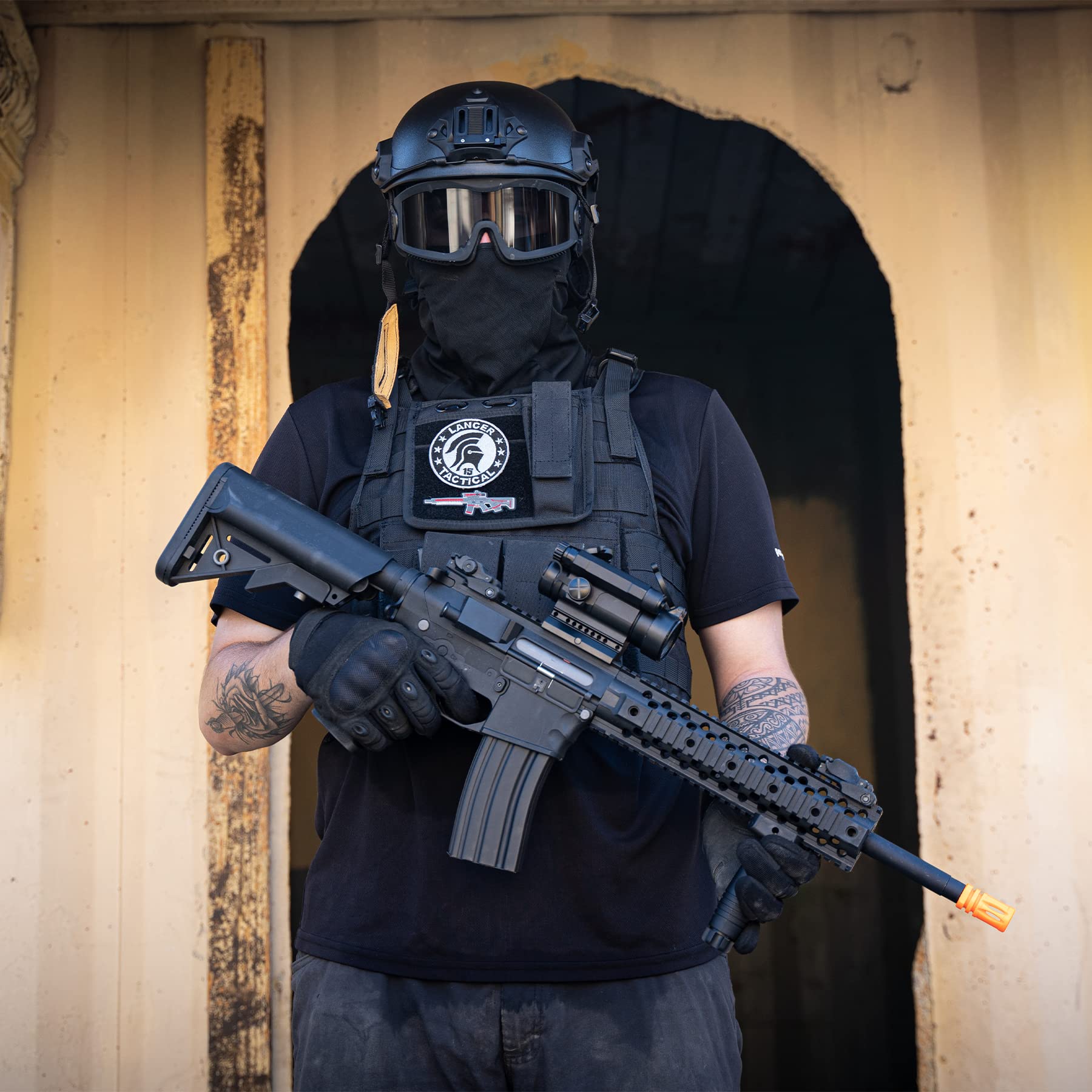 Lancer Tactical Gen 2 Evo M4 Airsoft AEG Rifle - Durable Polymer Body, Includes Grip, Battery, Charger & 1000 BBs - Perfect for Airsoft Battles, Training & Tactical Games
