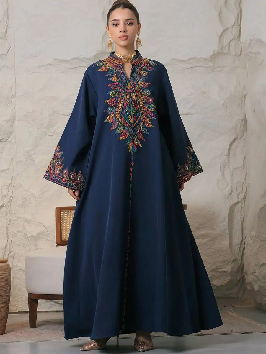 Elegant Eid Outfits for Women - Embroidered Mukhawar Caftan Dress #254065 | Perfect for Eid Celebrations, Weddings & Special Occasions