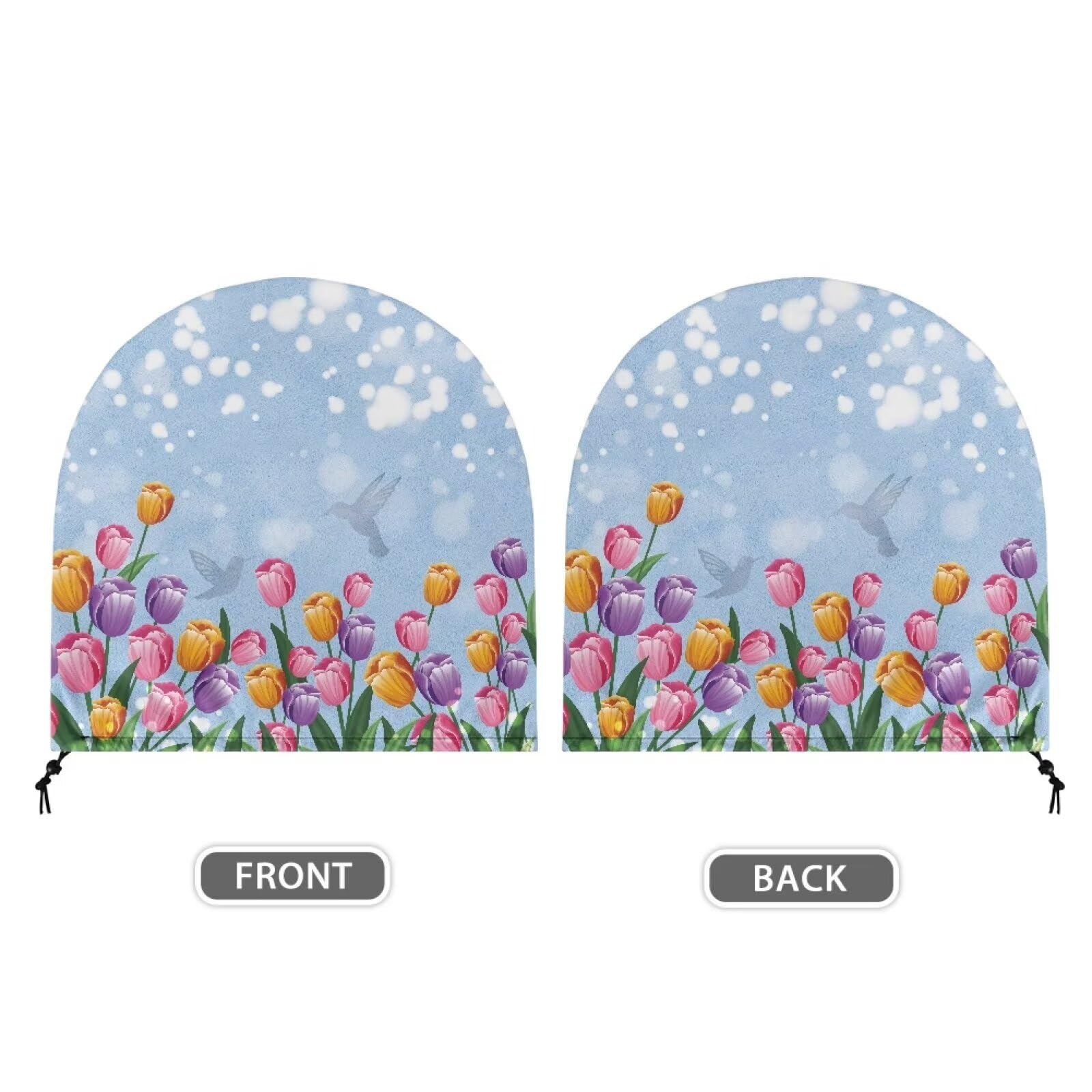 Waterproof Tulip Fan Dust Cover with Drawstring - Industrial Floor & Desktop Fan Protector for Indoor/Outdoor Use - Perfect for Wall Mounted & Standing Fans in Home, Office, Warehouse