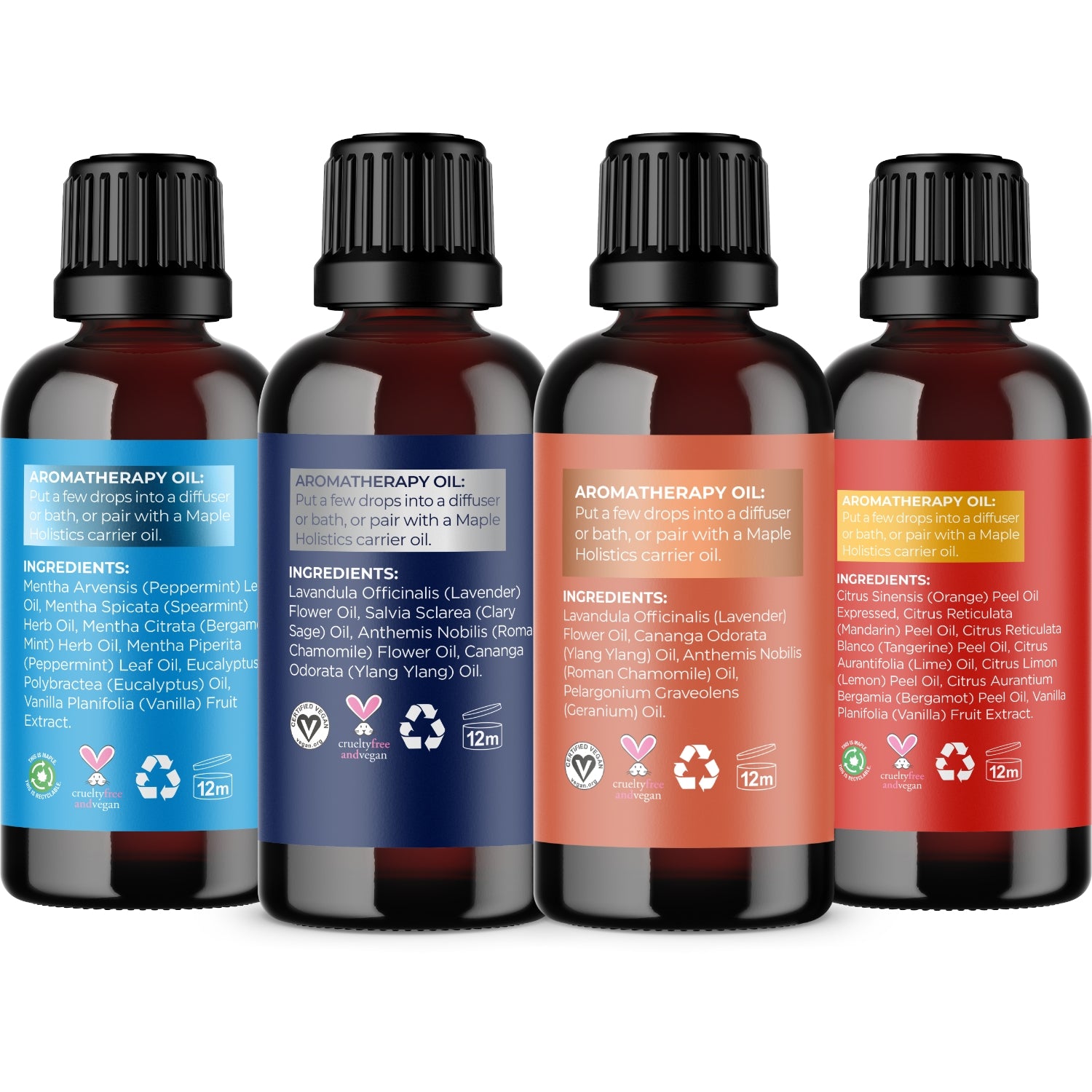 Best Essential Oil Blends Set for Aromatherapy, Relaxation & Stress Relief - Perfect for Diffusers, Massage & Home Spa