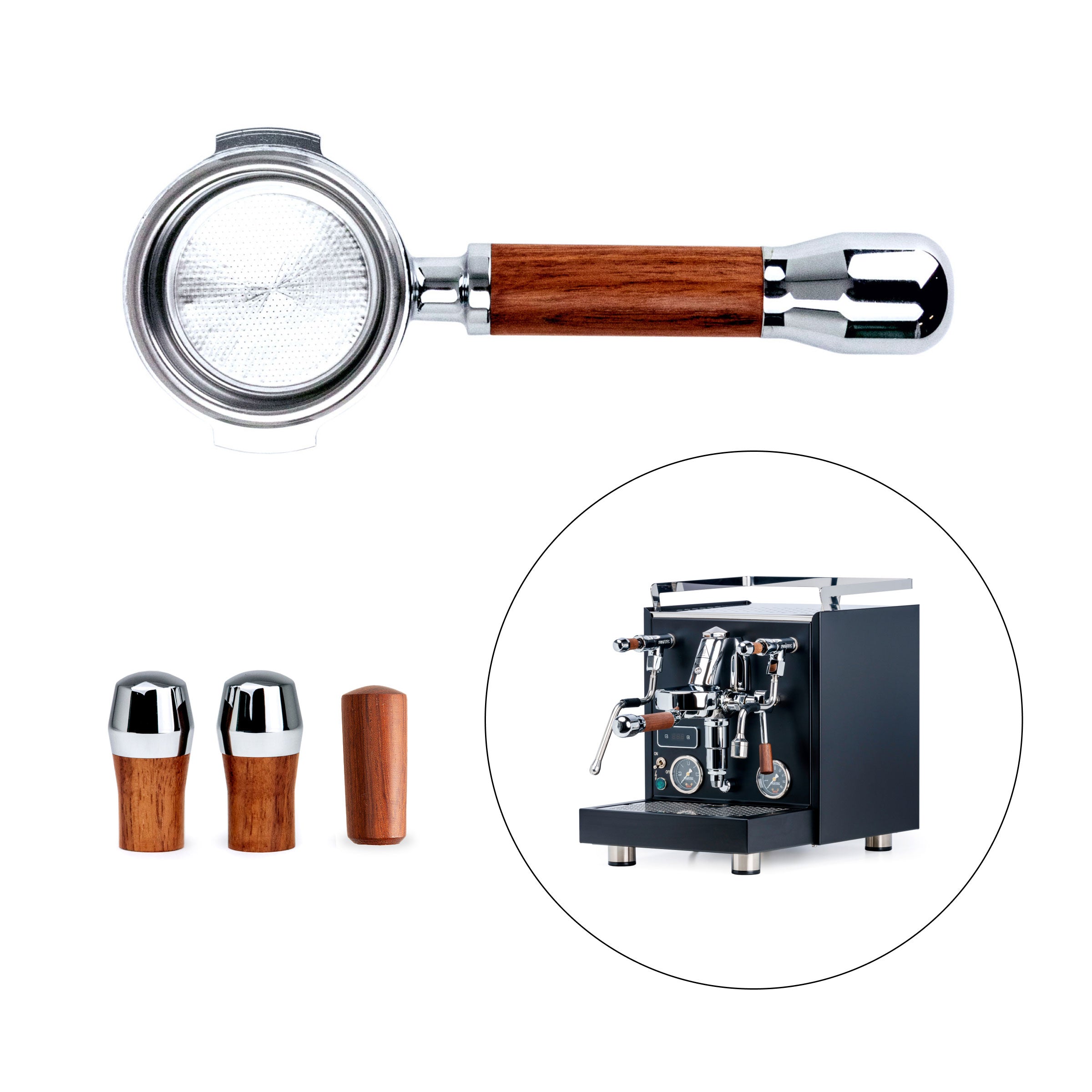Premium Espresso Machine with Elegant Wood Touch Points - Perfect for Home Baristas & Coffee Lovers | Ideal for Kitchens, Offices & Coffee Shops