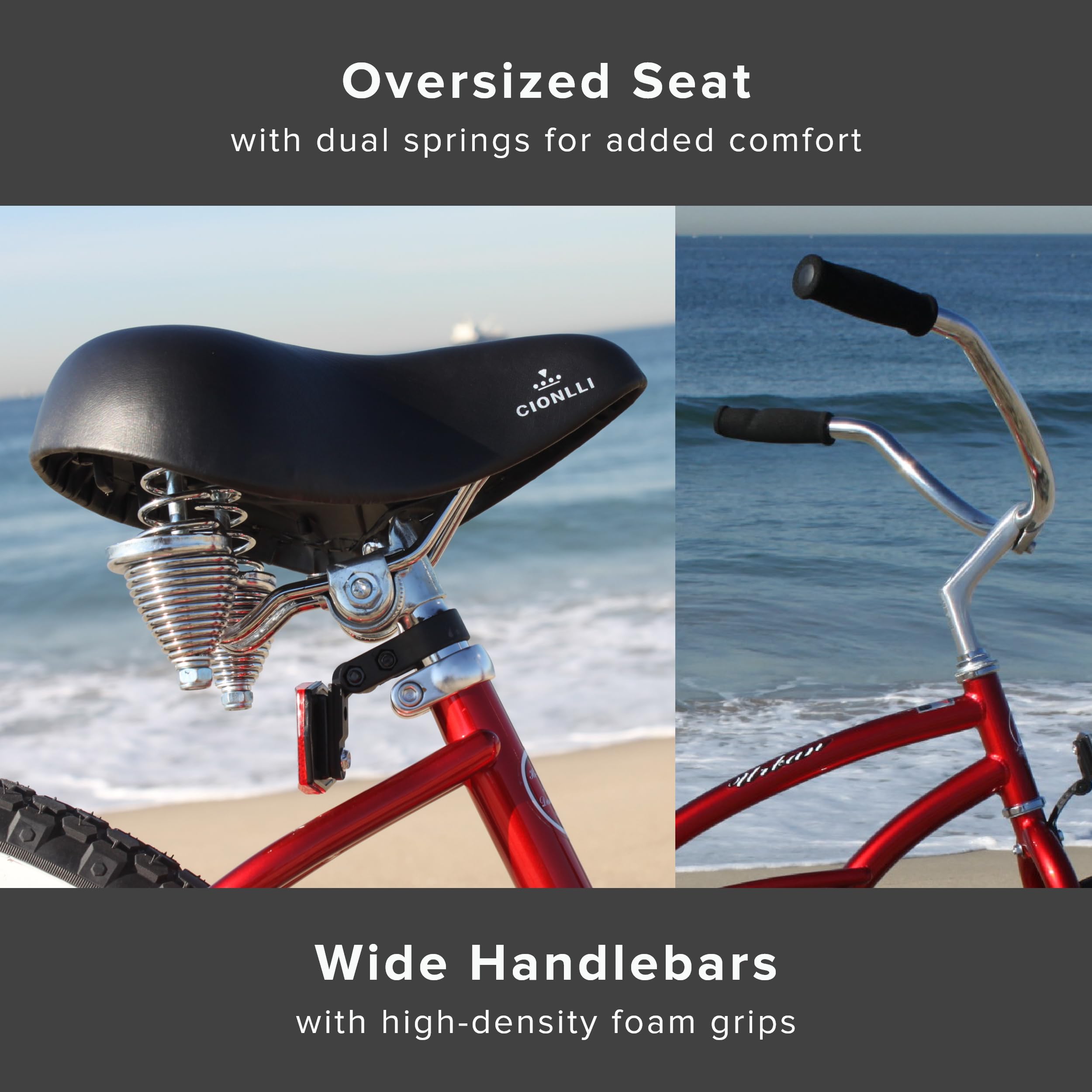 Firmstrong Urban Lady Beach Cruiser Bicycle - Comfortable Women's Bike for Leisure, Commuting & Beach Rides - Perfect for Coastal Cruising, City Commutes & Weekend Relaxation