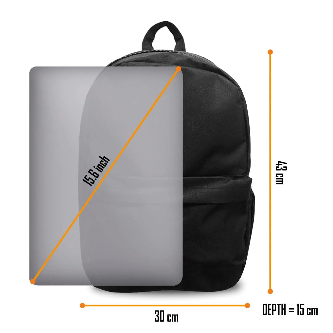 Official Rocksax Black Backpack with Wings Band Logo - Stylish & Durable School, Travel & Everyday Carry Bag