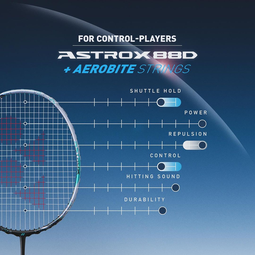 Yonex Astrox 88 D Pro Badminton Racket - Silver/Black - Professional Grade Carbon Fiber Shuttlecock Racket for Advanced Players - Perfect for Tournaments & Training Sessions
