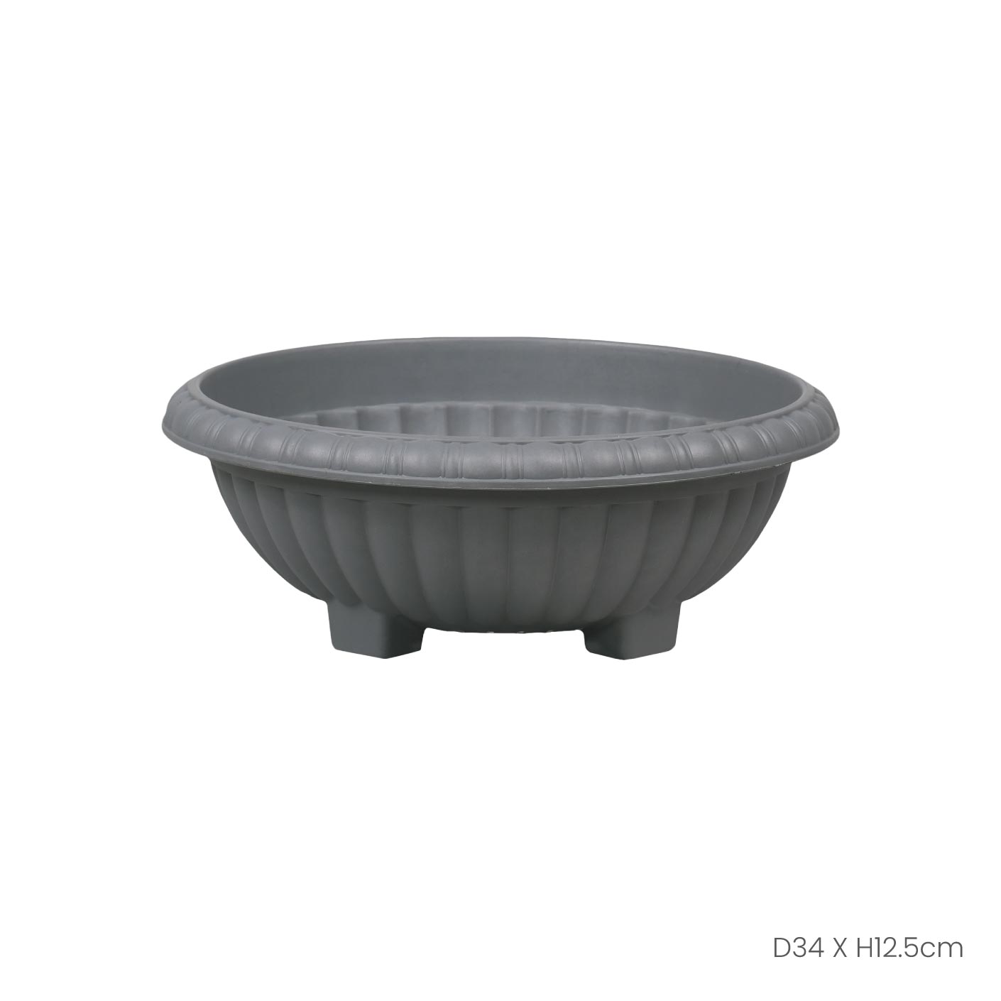 GP 298 Round Low Garden Pot - Durable Outdoor Planter for Flowers, Herbs & Succulents - Perfect for Patio, Balcony & Indoor Decor