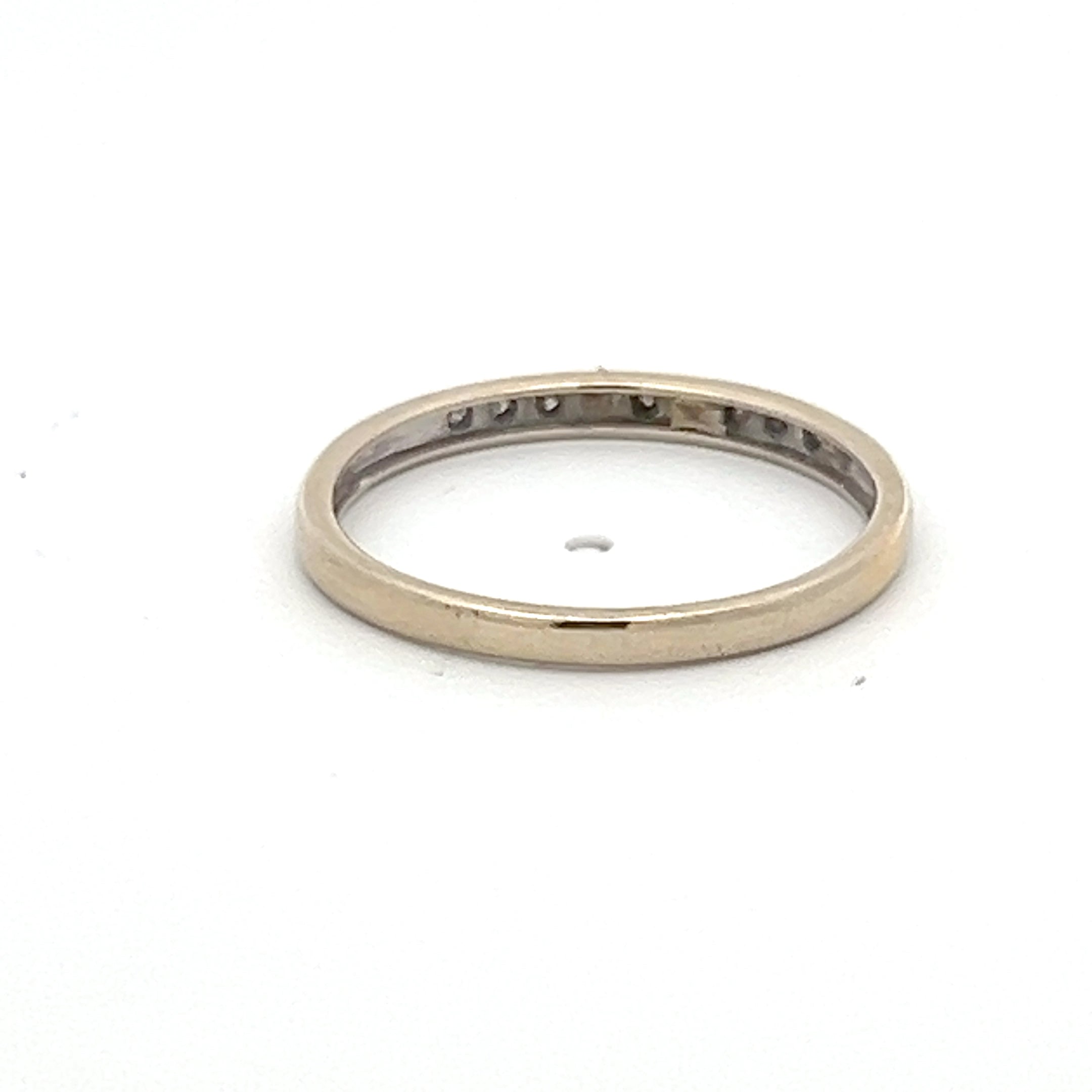 0.02 Carat Round Brilliant I1 Diamond 14K White Gold Wedding Band Ring for Women - Perfect Engagement, Anniversary & Bridal Jewelry Gift
