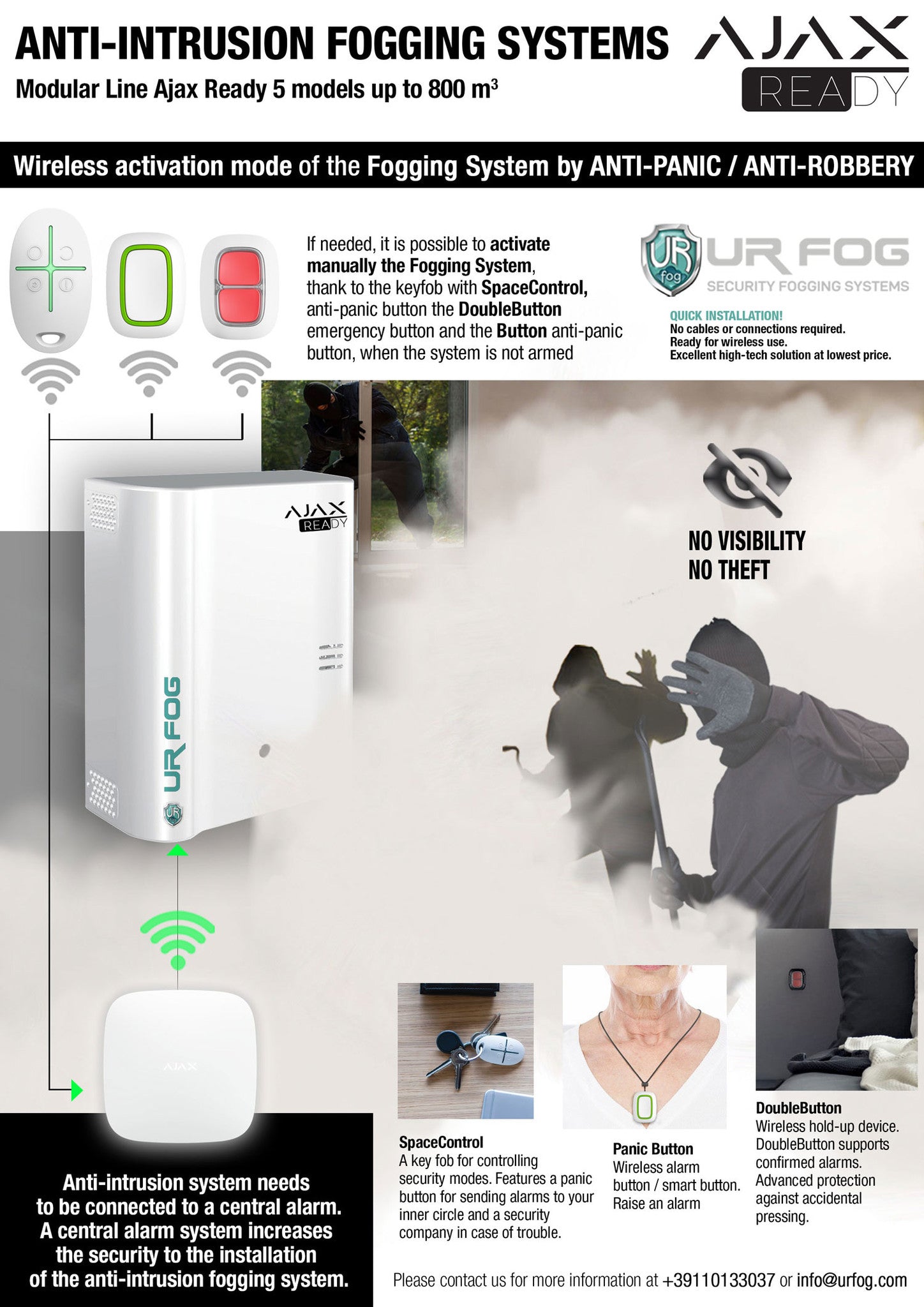 FPU03ESM400A Mist Machine - Ajax Ready for 400m³ - Outdoor Cooling & Dust Control for Events, Construction & Agriculture