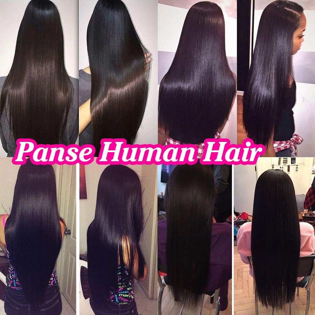 10A Brazilian Straight Human Hair Bundles - 18 Inch 100% Unprocessed Virgin Remy Hair - 3 Bundles Natural Black for Weaving & Extensions | Perfect for Salon Styling, Daily Wear & Special Occasions