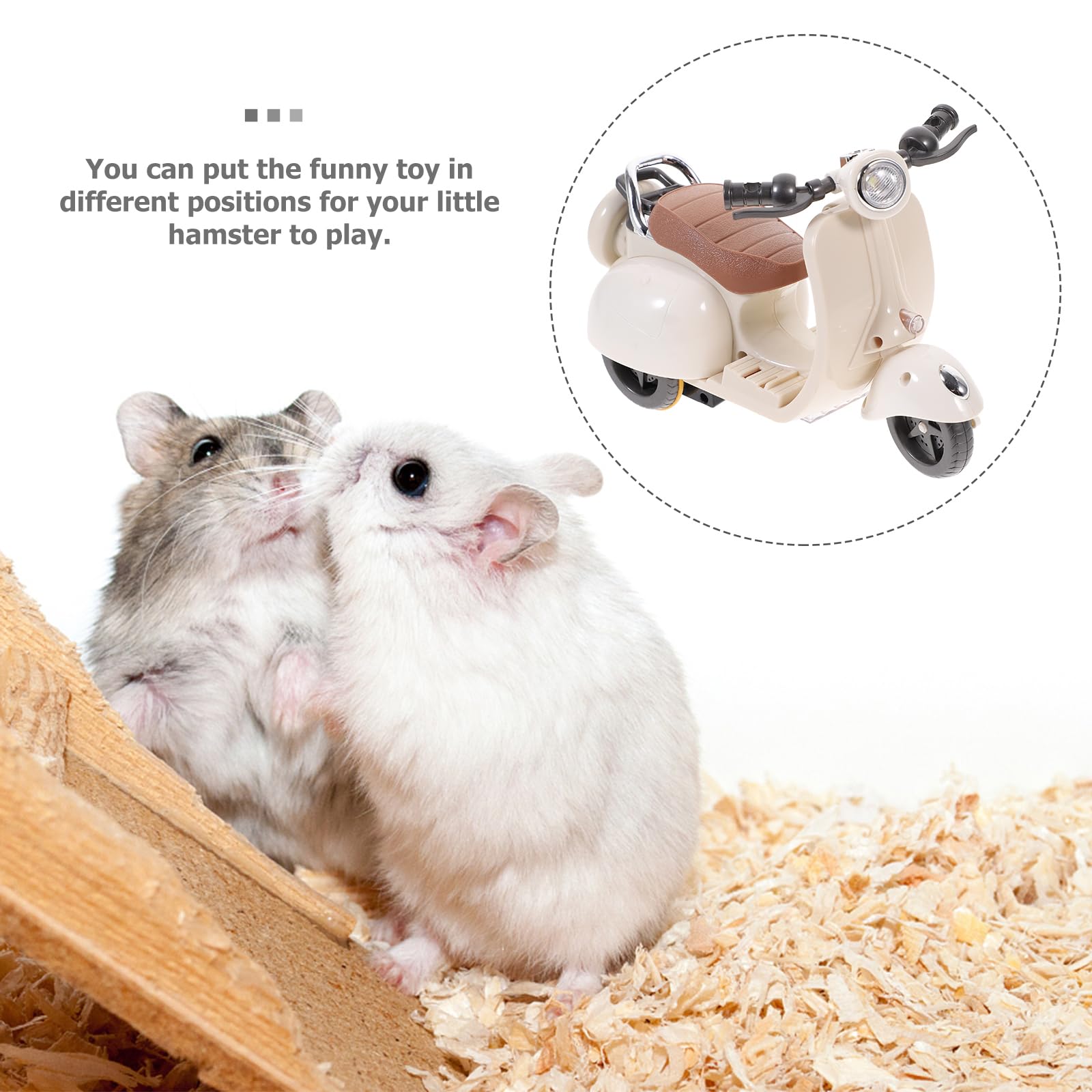 NOLITOY Hamster Motorcycle Toy - Mini Pet Bike for Small Animals Like Guinea Pigs, Chinchillas & Gerbils - Fun Cage Accessories & Decor for Hamster Habitats - Perfect for Playtime & Enrichment Activities