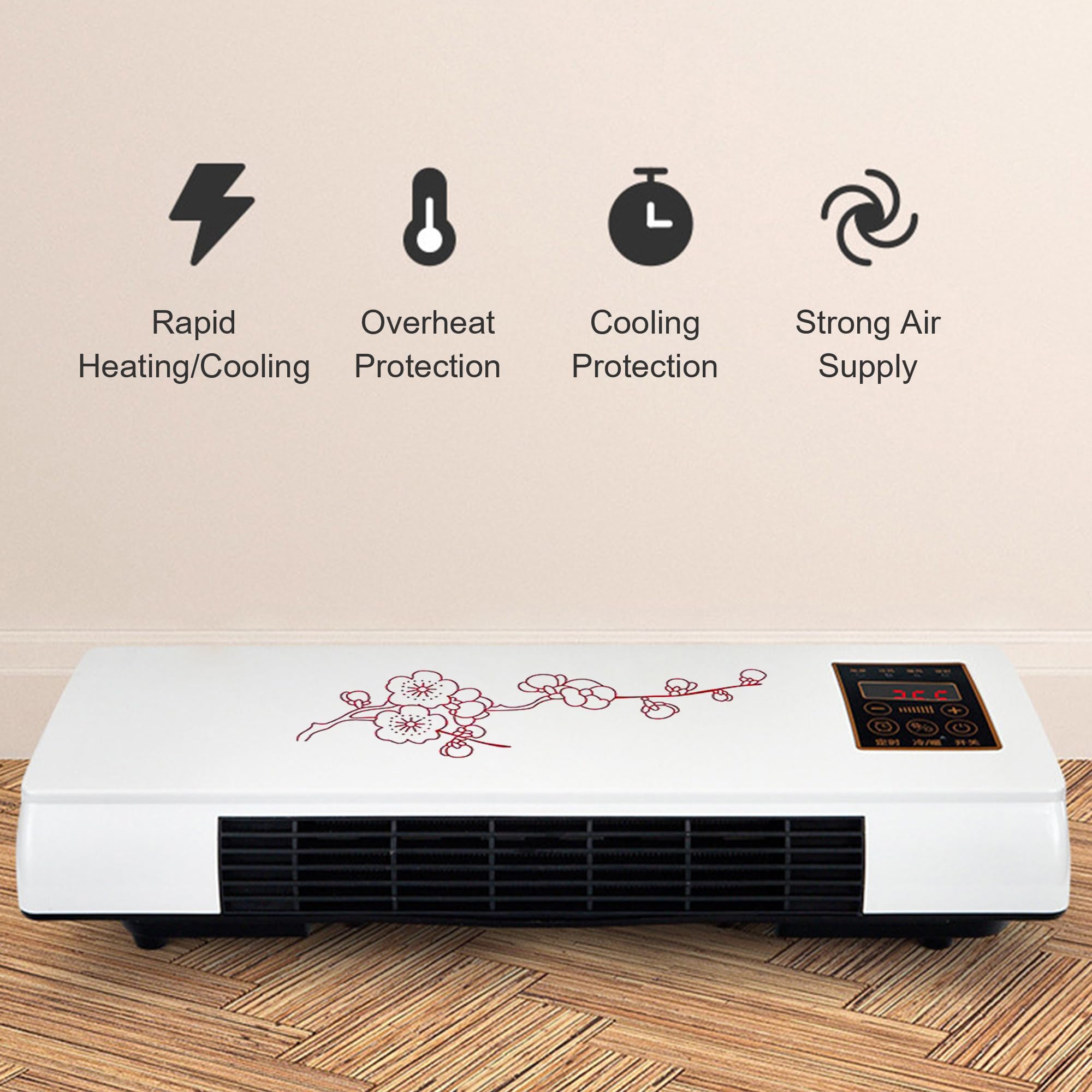 Split Max Portable Air Conditioner - 2 in 1 Wall Mount & Mobile AC Unit with Remote Control for Bedroom, Office, Kitchen - Energy Efficient Cooling for Homes & Small Spaces (US Plug)