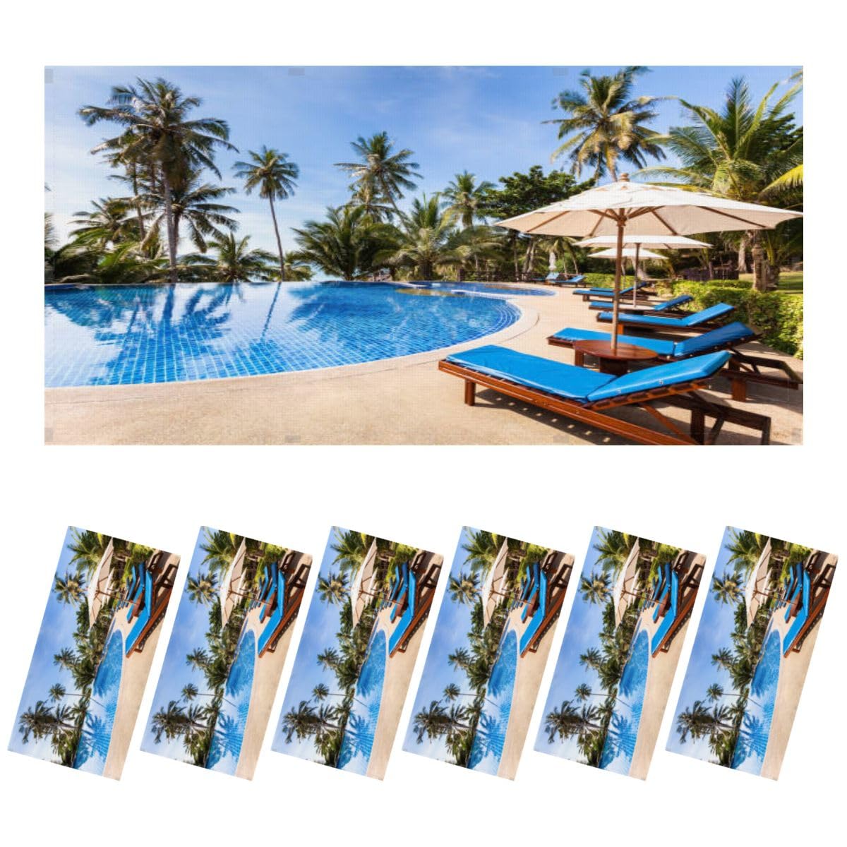 6 Pack Magnetic Fluorescent Light Covers - Tropical Beach & Sunshine Design for Ceiling Lights | Waterproof & Durable Diffuser Panels for Hotel, Resort, Pool, Classroom, Home Office & School Decor (Perfect for Relaxing Spaces & Coastal-Themed Interiors)