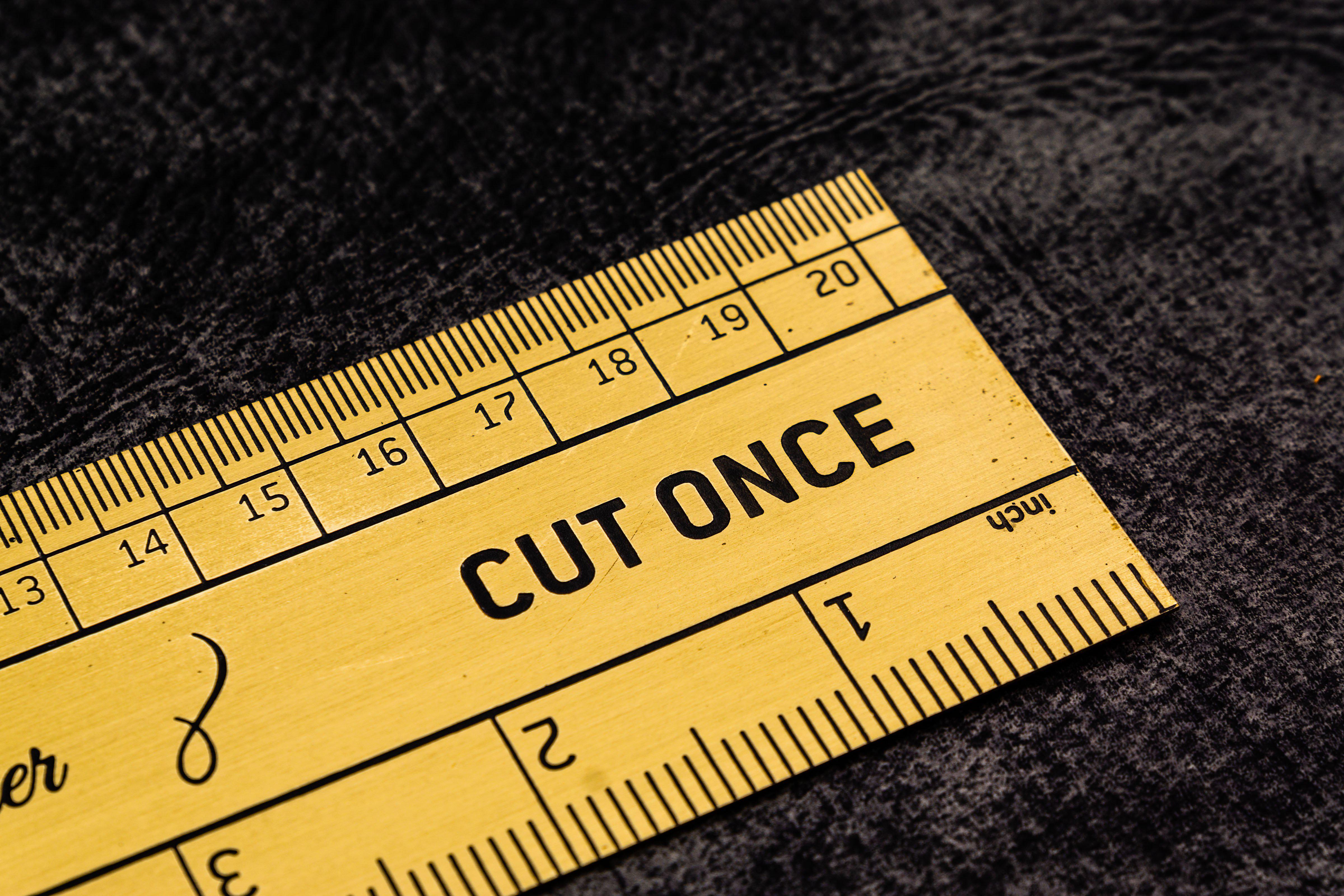 Vintage Inspired Brass Ruler with Imperial & Metric Measurements - Perfect for Crafting, DIY Projects, and Office Use