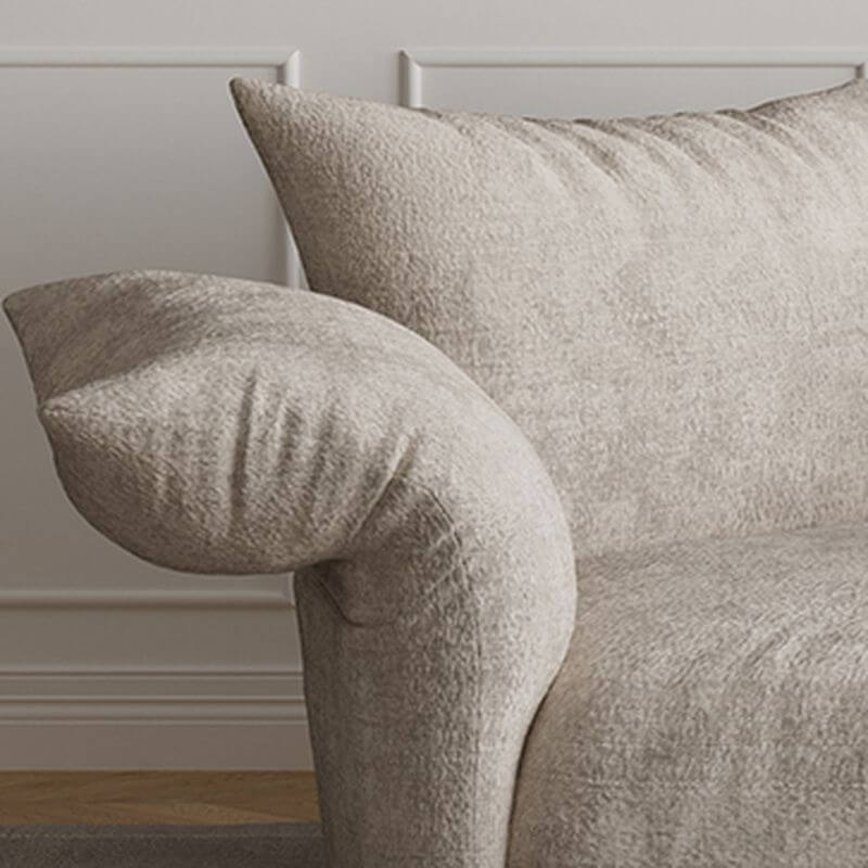 Modern L-Shaped Sectional Sofa with Chaise Lounge - Cream Fabric, Left-Facing Design - Perfect for Living Room, Family Room & Small Spaces