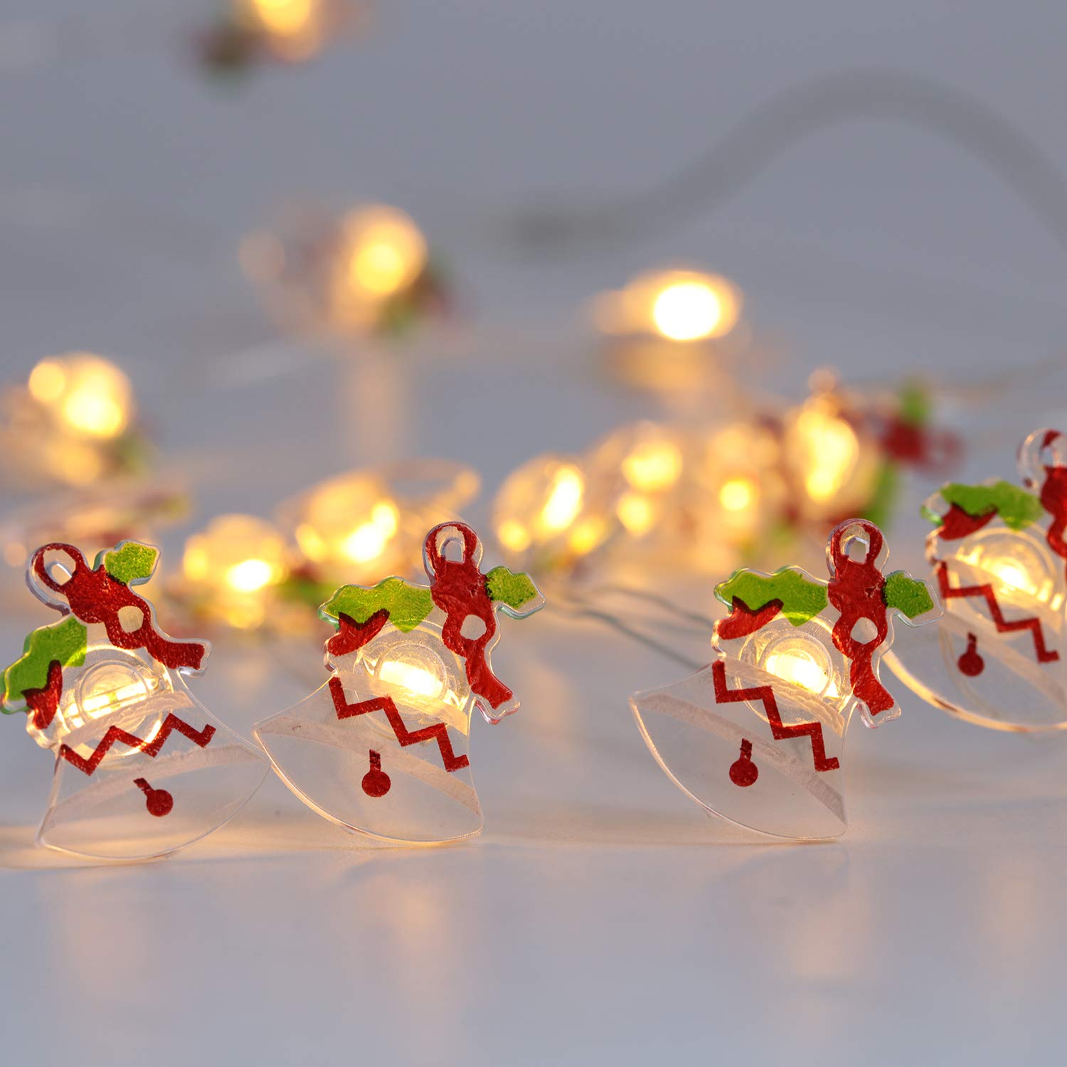 MYTH REALM 20 LED Battery Operated Christmas String Lights with Timer - Waterproof Fairy Lights for Indoor Outdoor Decor, Wedding Party, Christmas Tree (7 Unique Designs) - Perfect for Holiday, Garden, Patio and Home Decoration