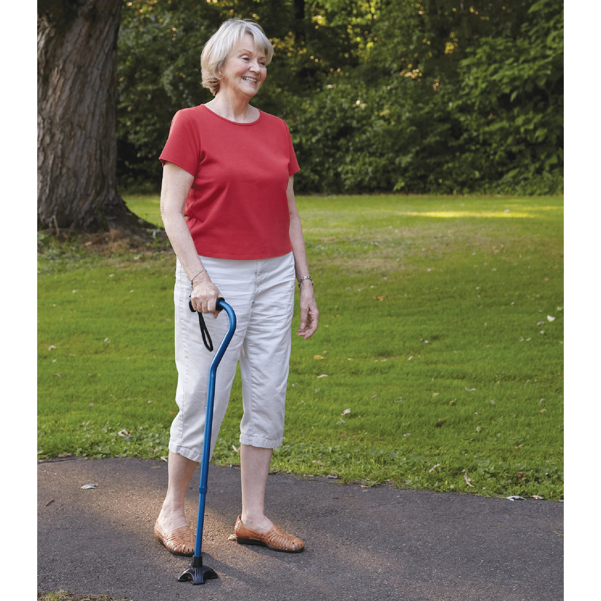 Carex Self Standing Cane Tip - Replacement Rubber Tips for Walking Canes - Non-Slip, Durable Cane Feet for Stability - Ideal for Seniors & Mobility Assistance (Indoor/Outdoor Use)