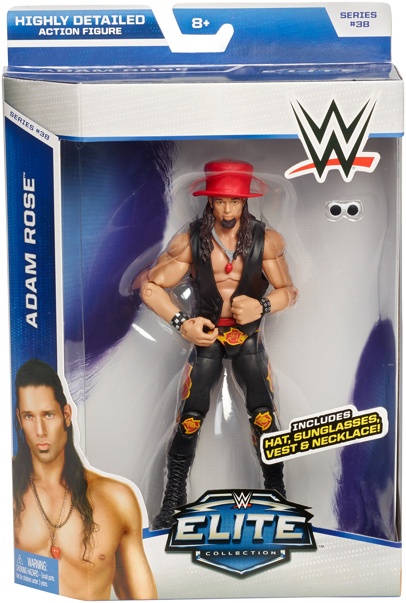WWE Elite Collection Series #38 - Adam Rose Action Figure | Authentic Wrestling Collectible for Fans & Display | Perfect for Gifts, Play, and Home Decor