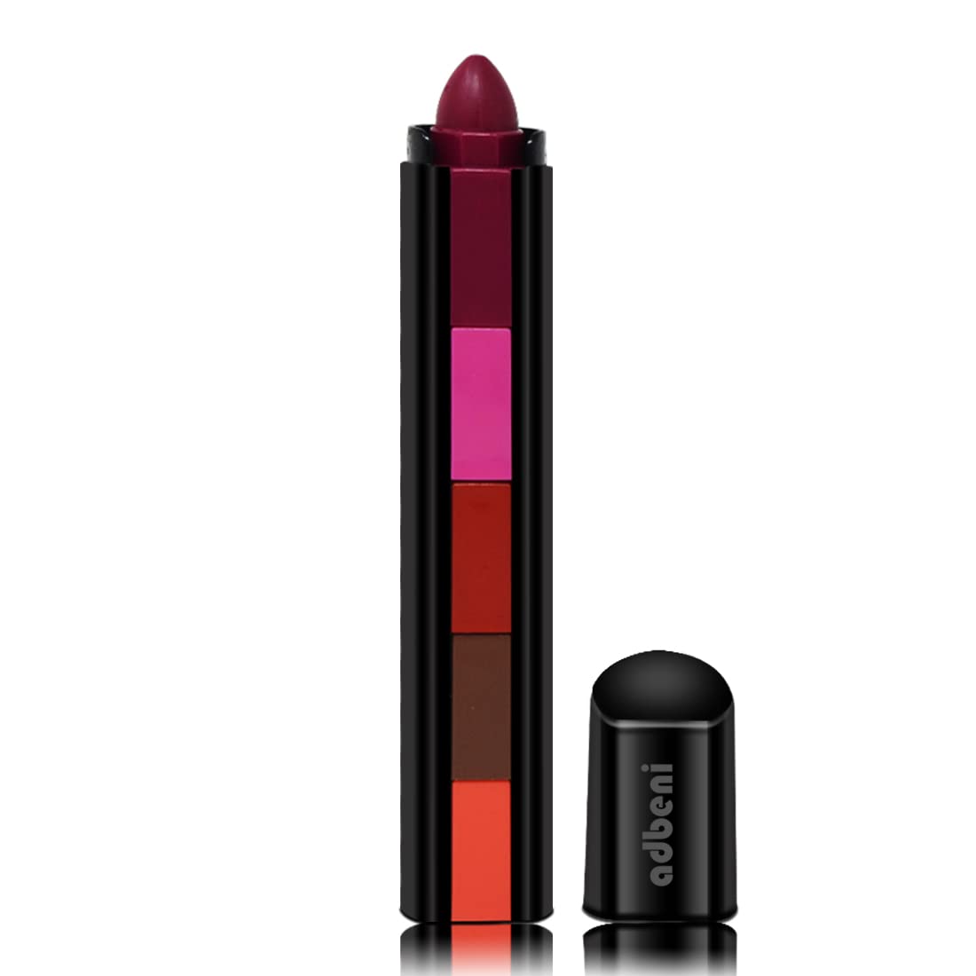 Adbeni 5-in-1 Matte Lipstick Set - Lip Crayon, Long-Lasting Lip Color & 3-Step Makeup Stick with Eyeshadow, Blush & Lip Gloss (7g + 4.5g) | Perfect for Daily Makeup, Party Looks & Travel Touch-Ups | L004-MK001