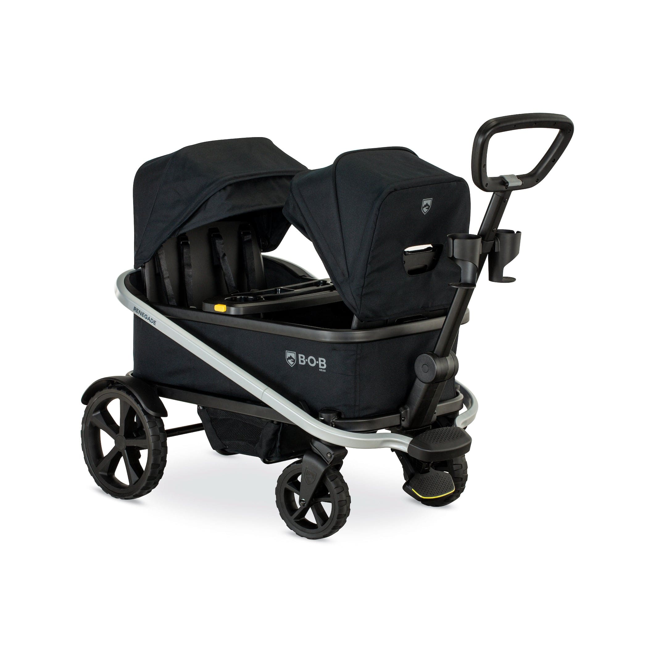 Bob Gear Renegade Wagon Bundle with Black Canopies - Heavy Duty All-Terrain Stroller Wagon for Beach, Camping & Outdoor Adventures
