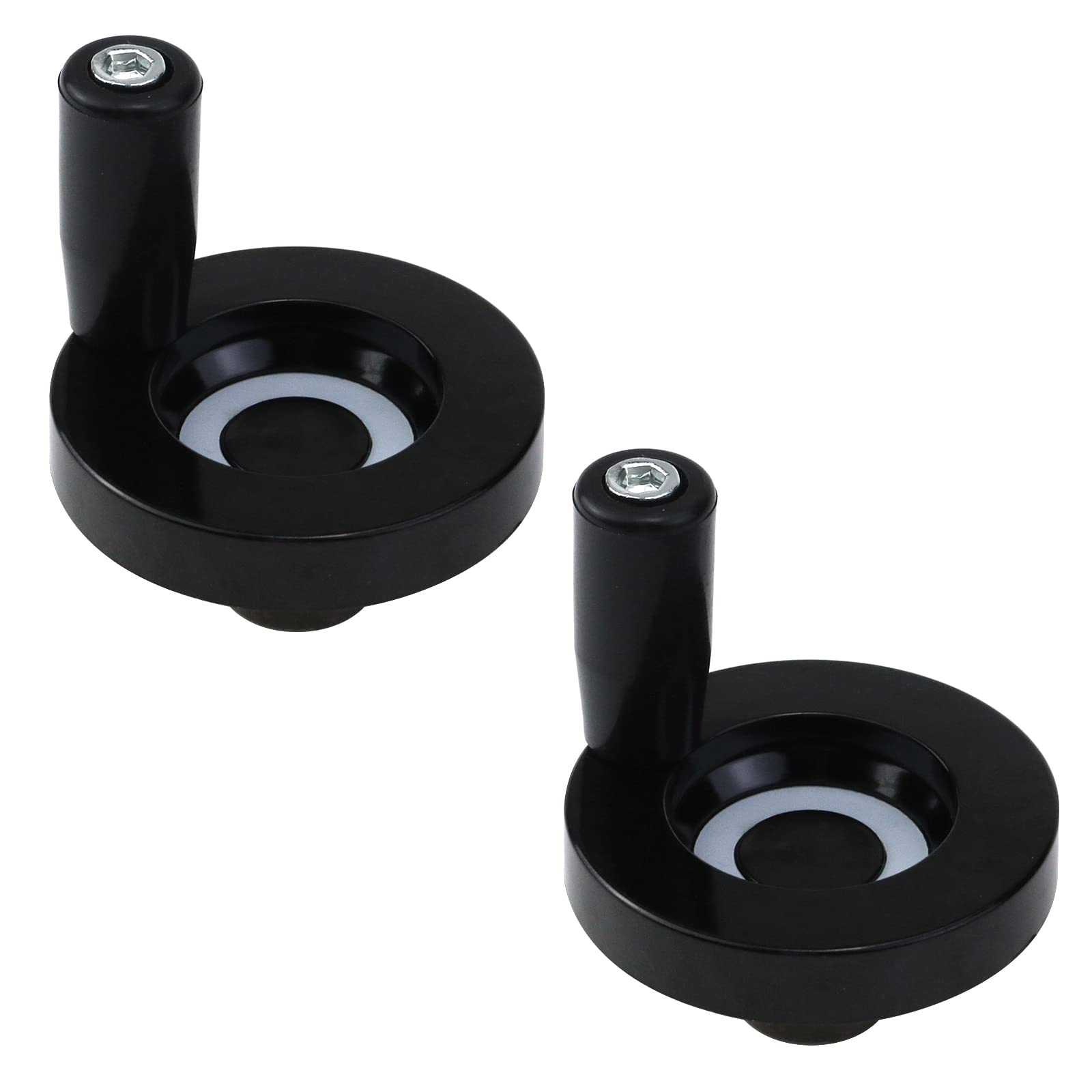 2PCS Hand Crank Revolving Handle 63x8mm M6 Thread Hand Wheel for Lathe, Milling Machine, Grinder (2.48