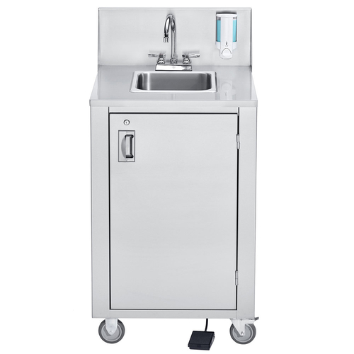 Crown Verity CV PHS 4 Space Saver Single Bowl Portable Hand Sink - Compact Stainless Steel Sink for Commercial Kitchens, Food Trucks & Outdoor Events