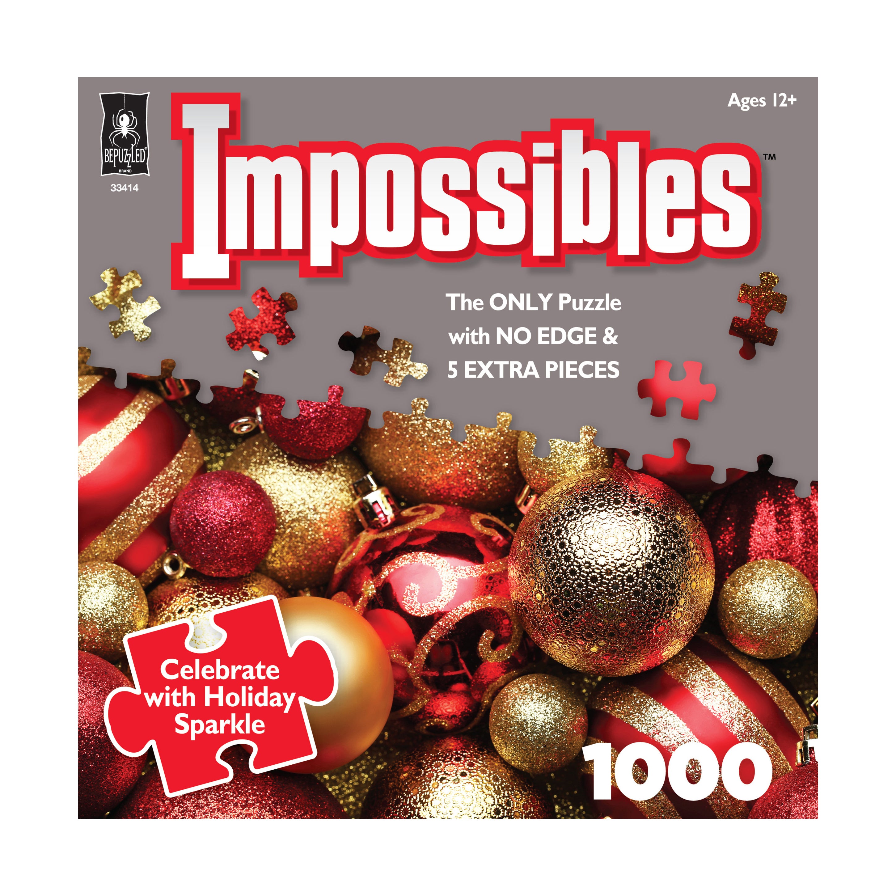 1000 Piece Holiday Sparkle Jigsaw Puzzle - Festive Christmas Winter Family Activity - Perfect for Parties, Gifts & Cozy Nights
