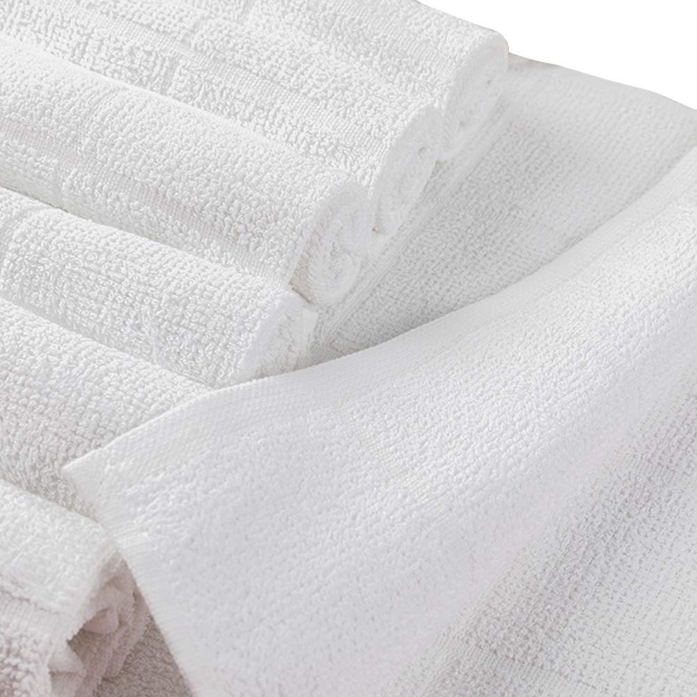 Glynniss 100% Cotton Dishcloths - Super Absorbent Kitchen Dish Rags (11x11 Inches, 24 Pack, White) for Washing Dishes, Cleaning Countertops & Household Chores - Perfect for Daily Kitchen Use & Dish Drying