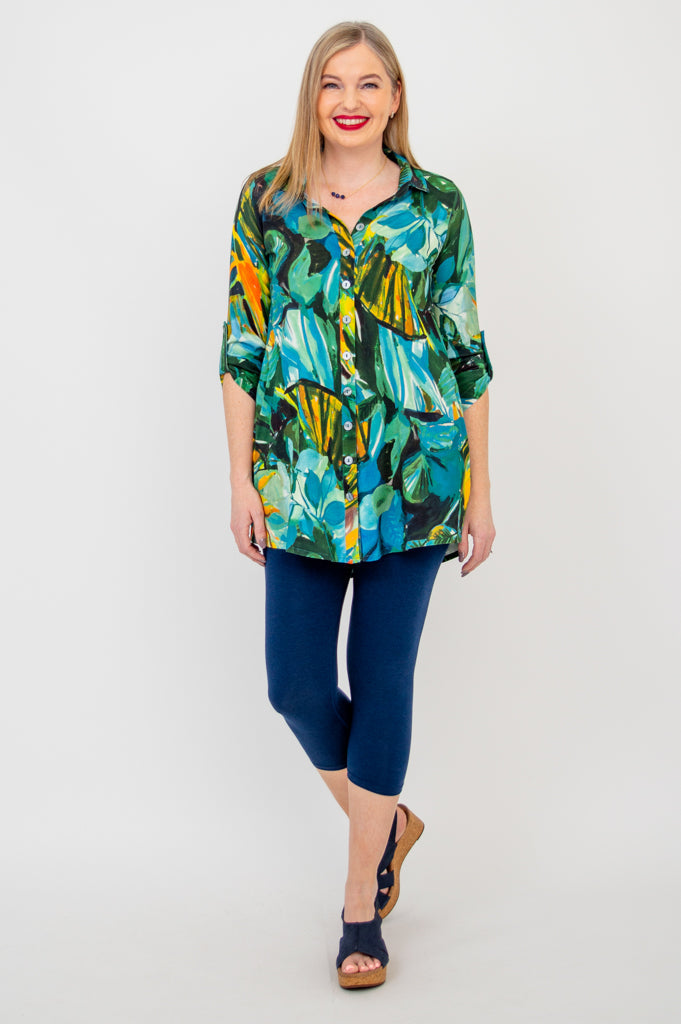 Celine Blouse - Women's Linen Bamboo Shirt | Greenroom Collection | Perfect for Office Wear & Summer Outfits