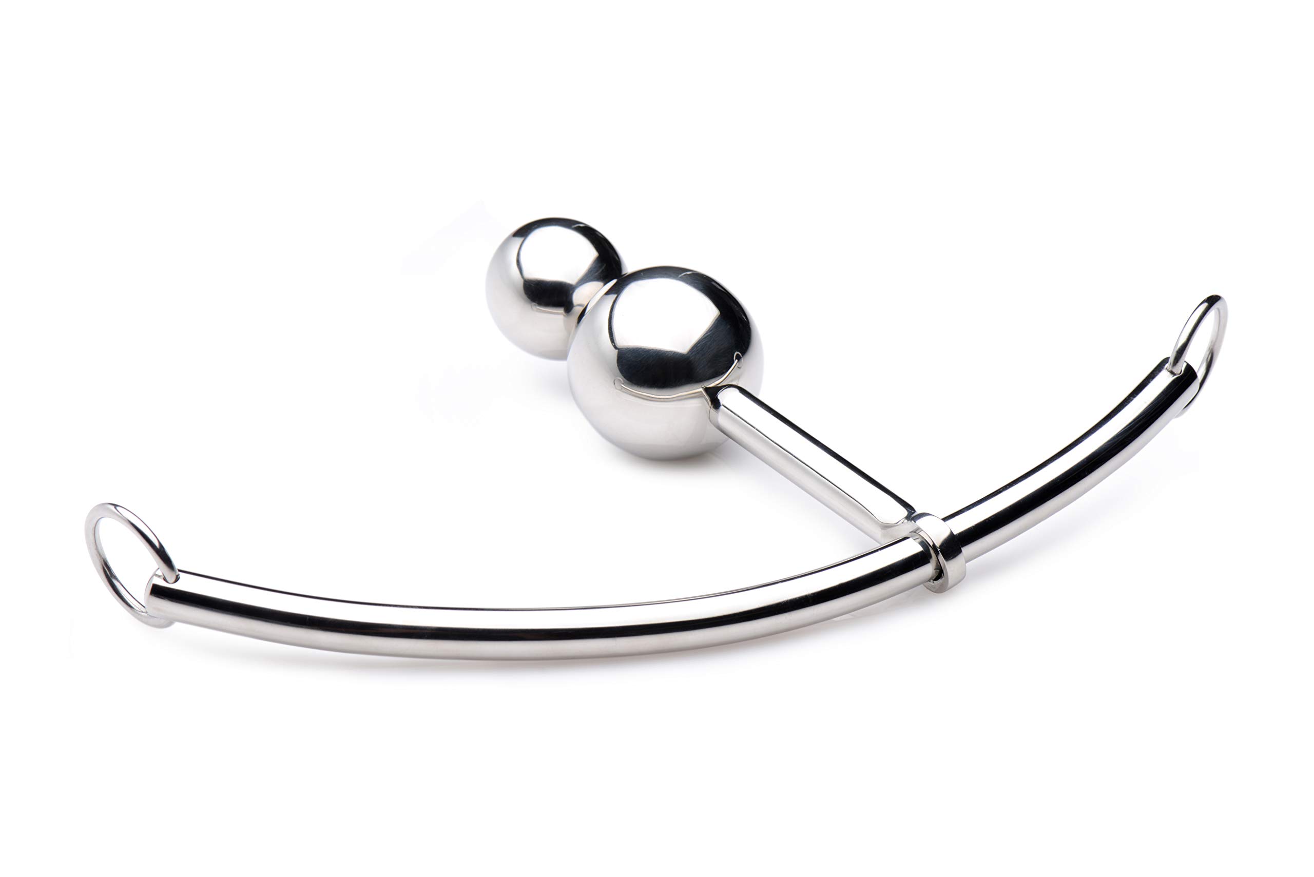 Premium Master Series Duosphere Anal Plug with Bondage Hook - Comfortable & Safe for Beginners & Experts - Perfect for BDSM, Couples Play & Solo Exploration