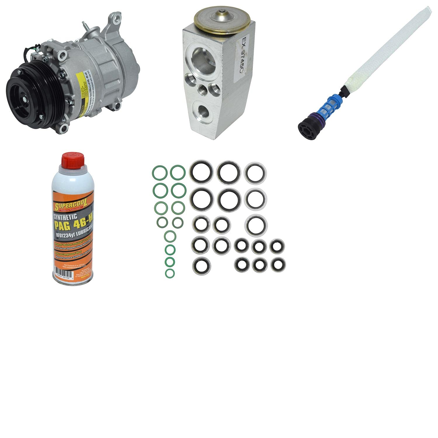 High-Quality HVAC A/C Compressor Replacement Kit - Compatible with Multiple Car Models - Perfect for DIY Auto Repair & AC System Maintenance