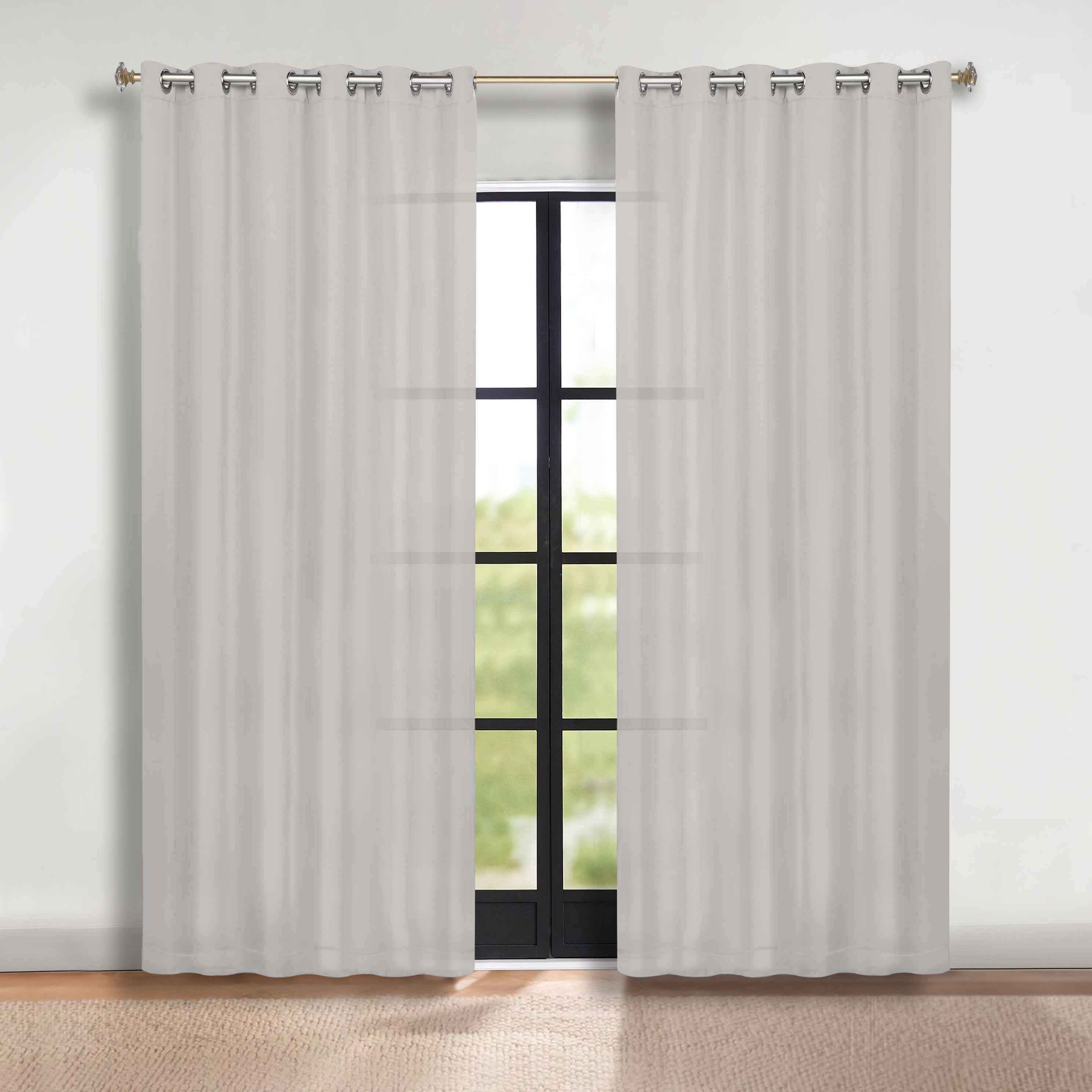 Classic Modern Solid Blackout Curtain Panels - Set of 2 for Bedroom & Living Room - Light Blocking Thermal Insulated Window Drapes for Home Decor