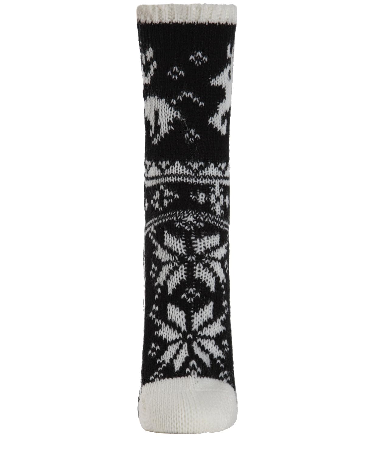 MeMoi Women's Embroidered Reindeer Christmas Sweater Knit Crew Socks - Cozy Holiday Socks for Winter, Xmas Party & Gift Giving
