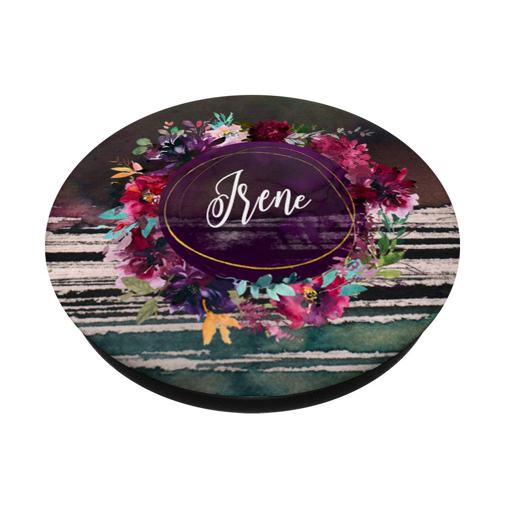 Irene Name Monogram Floral Art Print - Boho Style Wall Decor for Women & Girls - Perfect Gift for Bedroom, Nursery, or Dorm Room