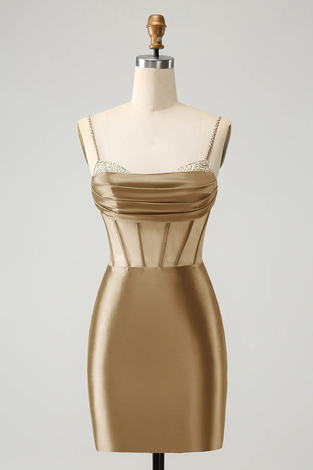 Elegant Dark Red Sequin Spaghetti Strap Bodycon Homecoming Dress for Prom, Party & Evening Events