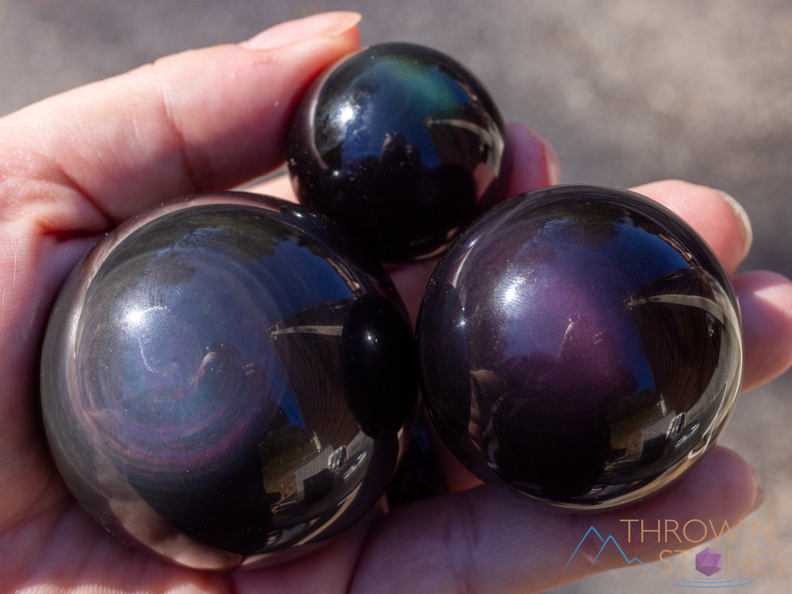 Rainbow Obsidian Crystal Sphere - 3