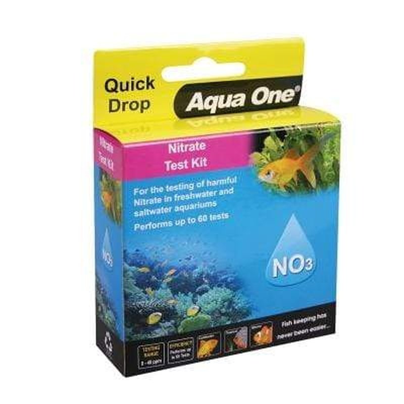 Aqua One Nitrate NO3 Quick Drop Test Kit - Accurate Aquarium Water Testing for Fish Tanks & Ponds | Monitor Nitrate Levels for Healthy Fish & Plants