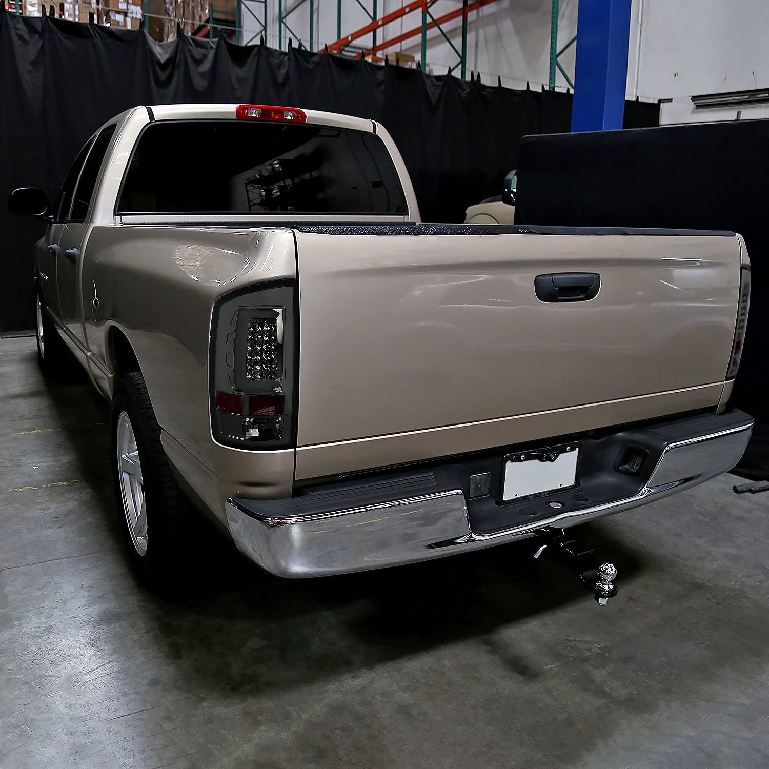 Spec-D Tuning Smoke LED Tail Lights for 2002-2006 Dodge Ram 1500/2500/3500 - Left & Right Pair Assembly - Enhanced Visibility & Style for Night Driving & Off-Road Adventures