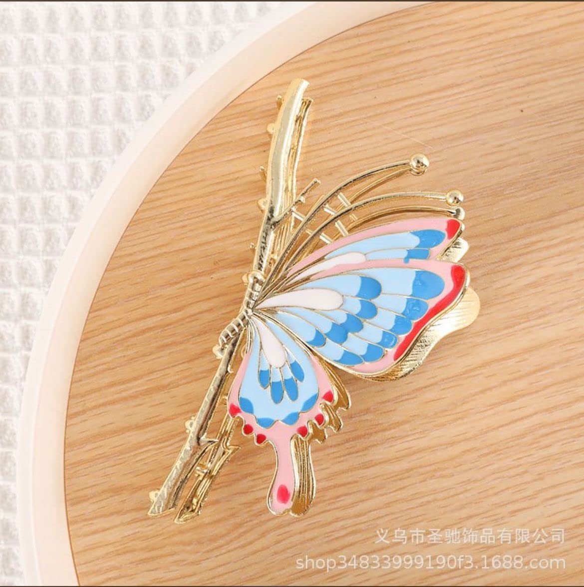 Radhya Accessories Golden Green Dragonfly Metal Claw Clip for Women & Girls - Perfect Hair Accessory for Parties, Weddings, and Everyday Style