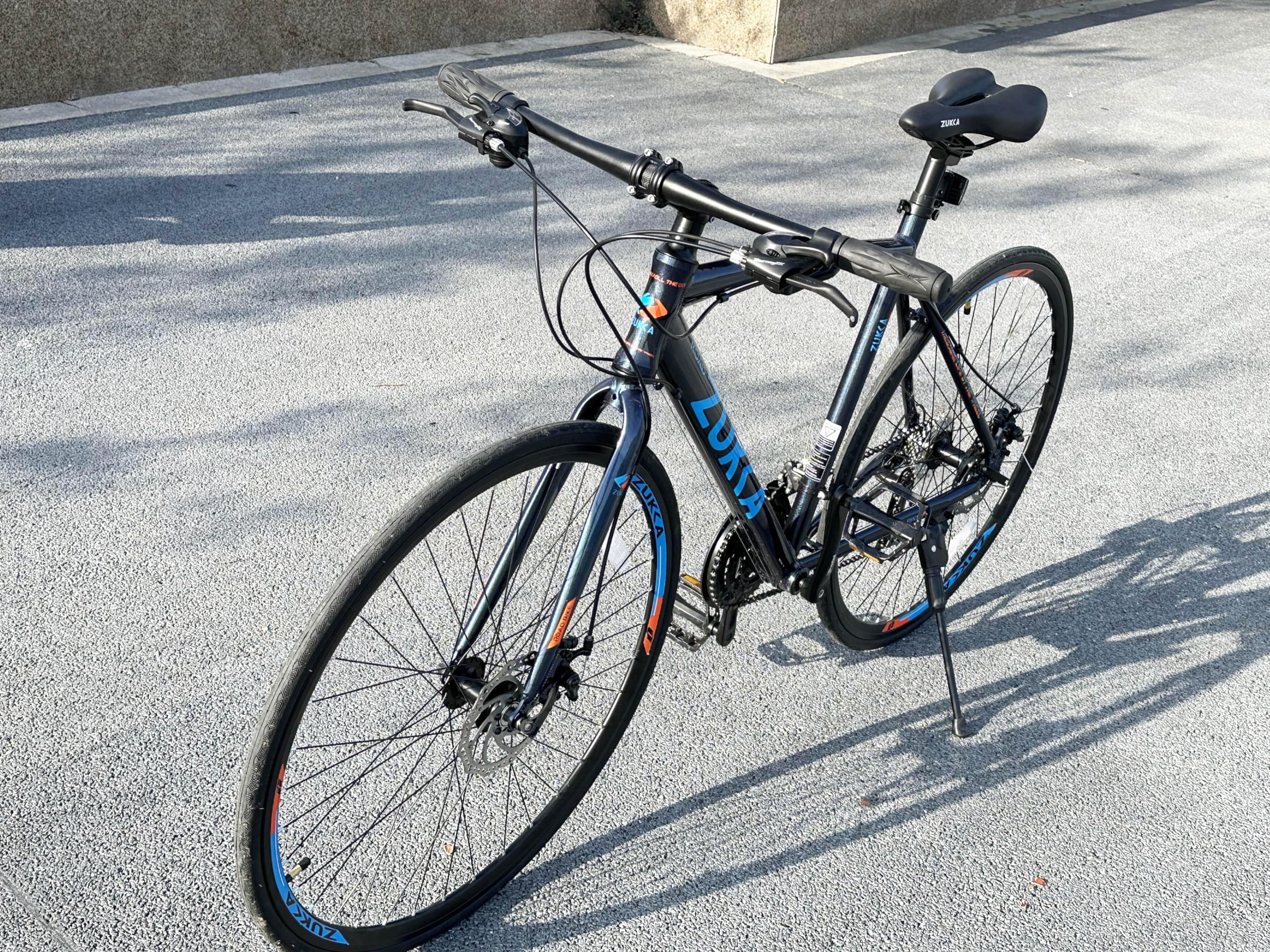**MEGHNA 700C Road Bike - 24 Speed, Dual Disc Brake, Flat Handlebar Hybrid Commuter Bike for Men, Women & Teens - Perfect for City Riding, Fitness & Daily Commutes**
