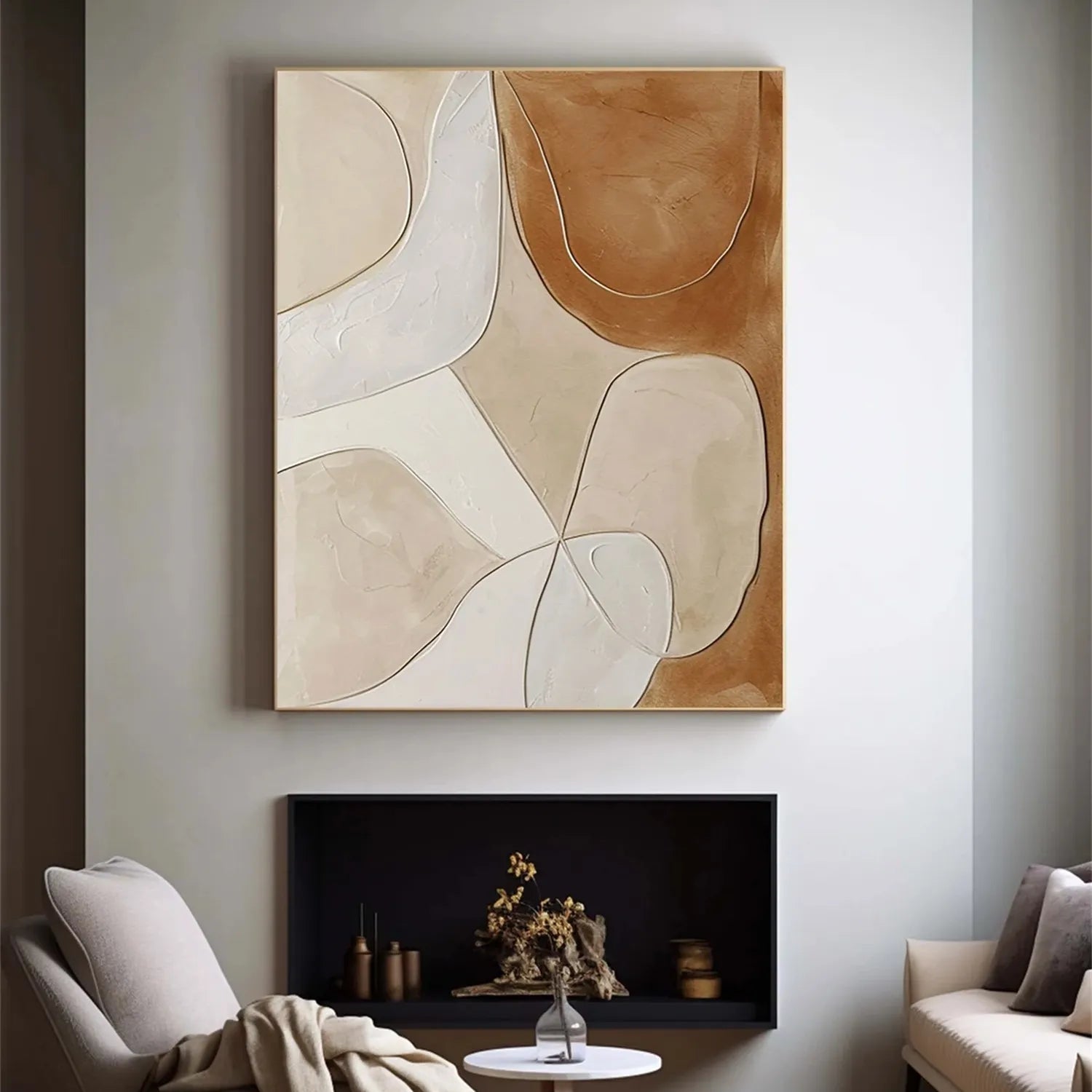 Abstract Painting #AB 171 - Modern Canvas Wall Art for Home & Office Decor | Perfect for Living Room, Bedroom, or Workspace