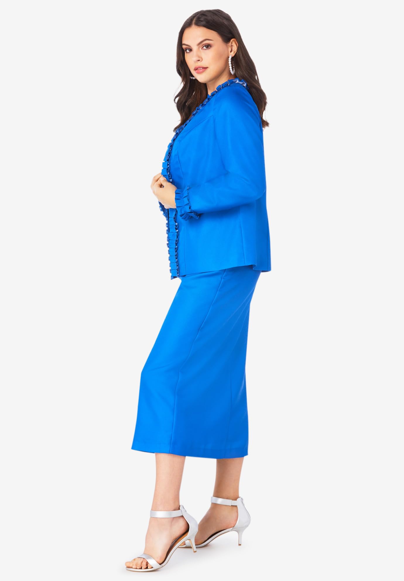 Romwe Women's Plus Size Pleated Blazer Dress for Work & Formal Occasions | Office Wear, Business Attire, Wedding Guest Outfit